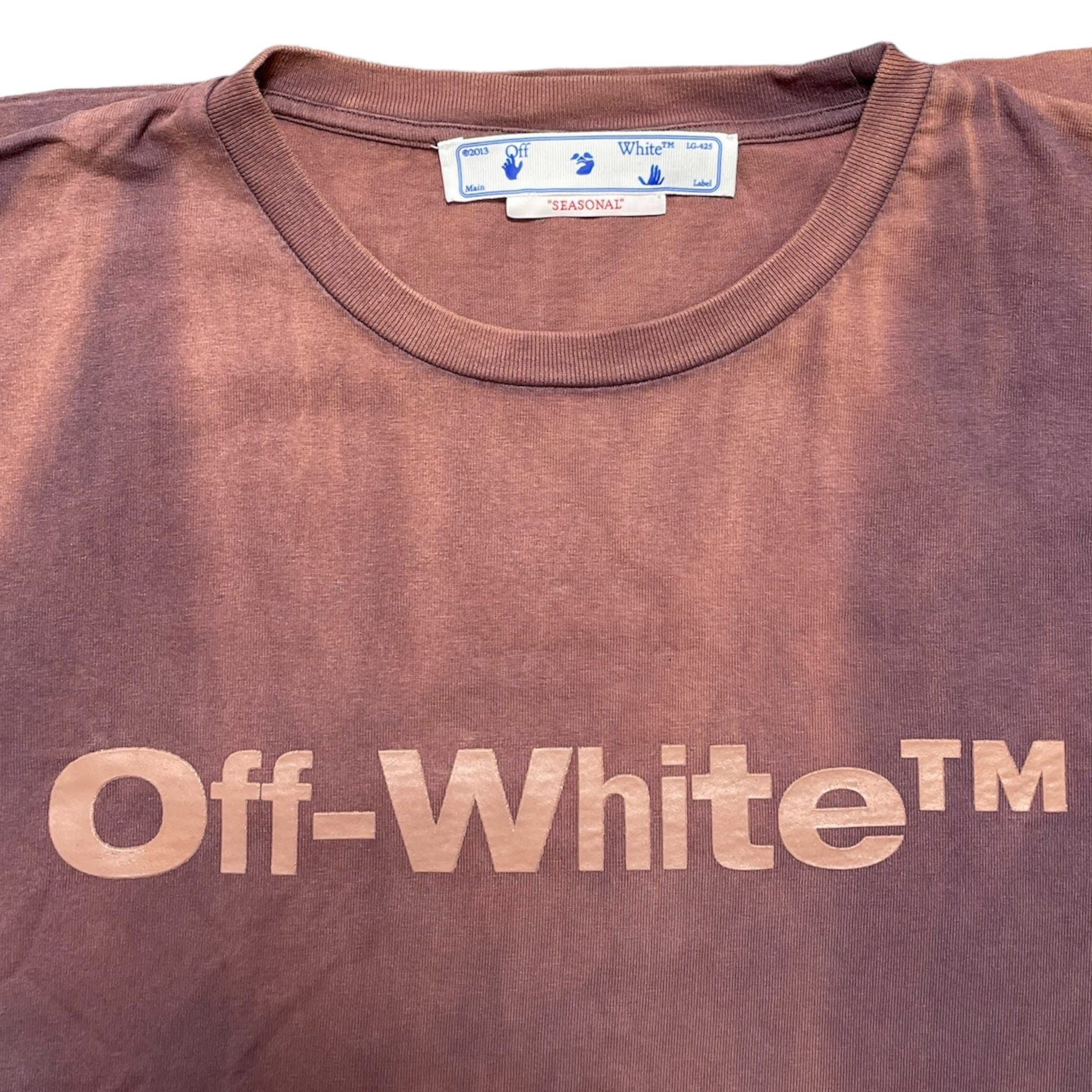 Off-White Laundry Logo Short Sleeve Tee Shirt Aubergine Size US S / EU 44-46 / 1 - 3 Thumbnail