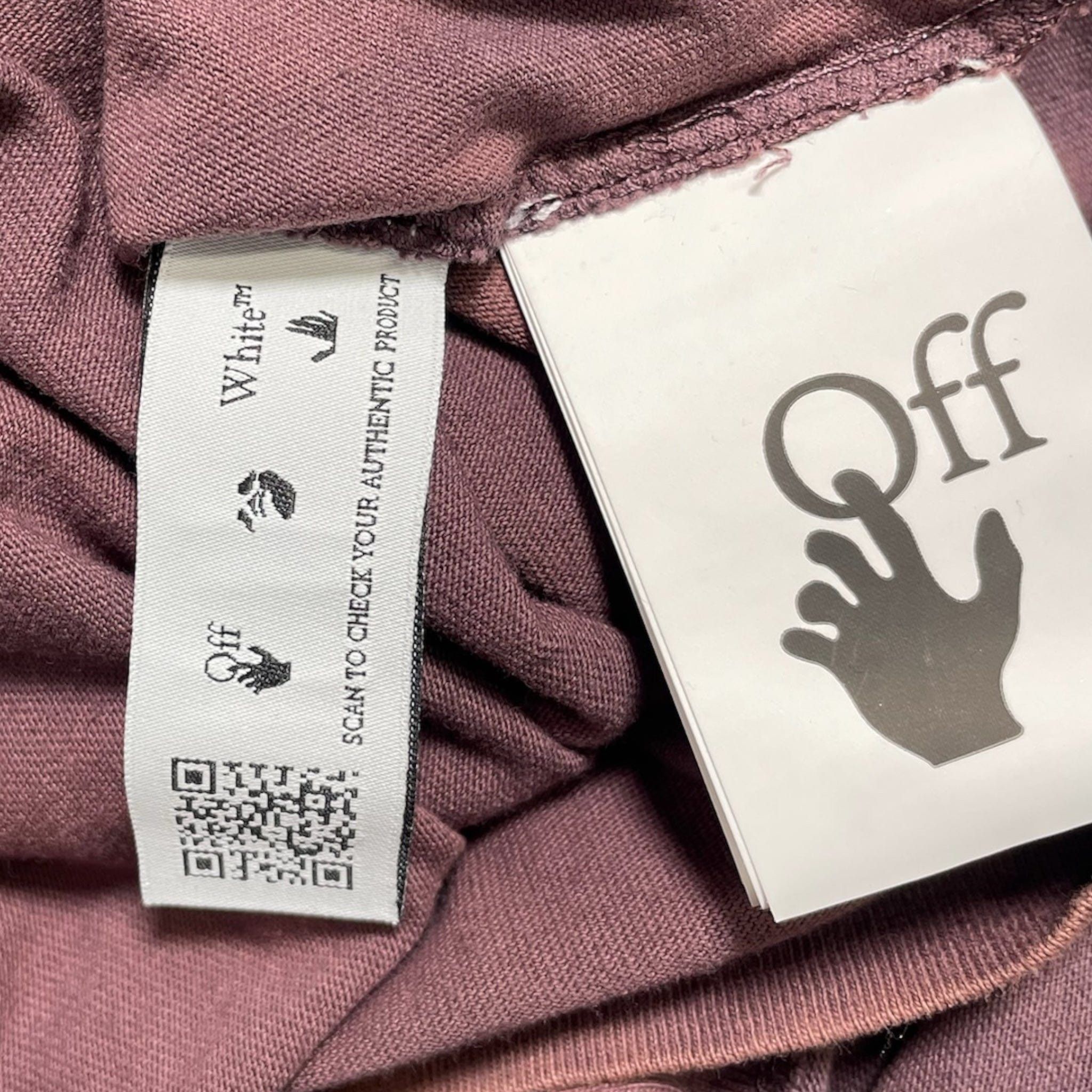 Off-White Laundry Logo Short Sleeve Tee Shirt Aubergine Size US S / EU 44-46 / 1 - 5 Thumbnail
