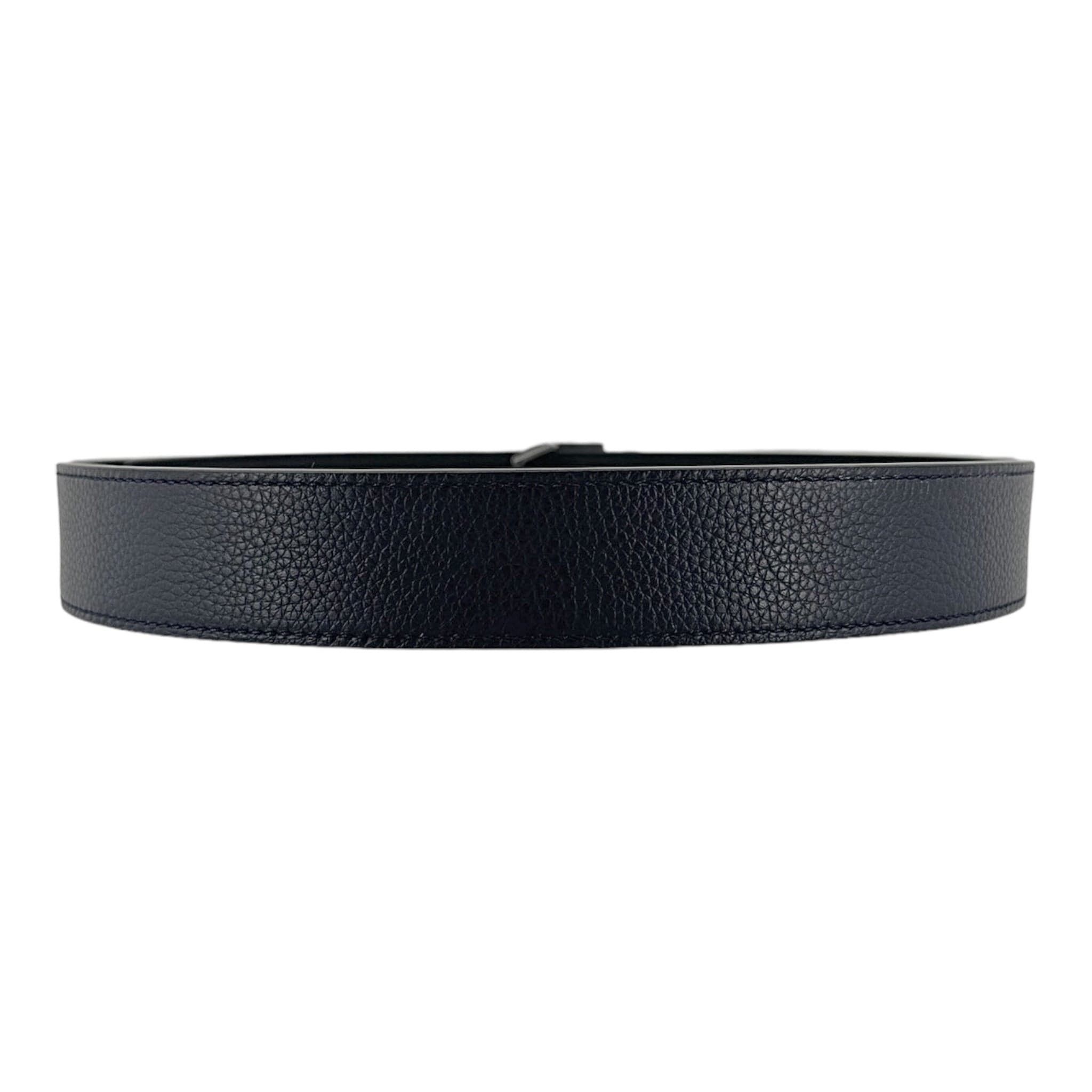Dior Dior D Buckle Reversible Belt Leather Navy Black Size ONE SIZE - 4 Thumbnail