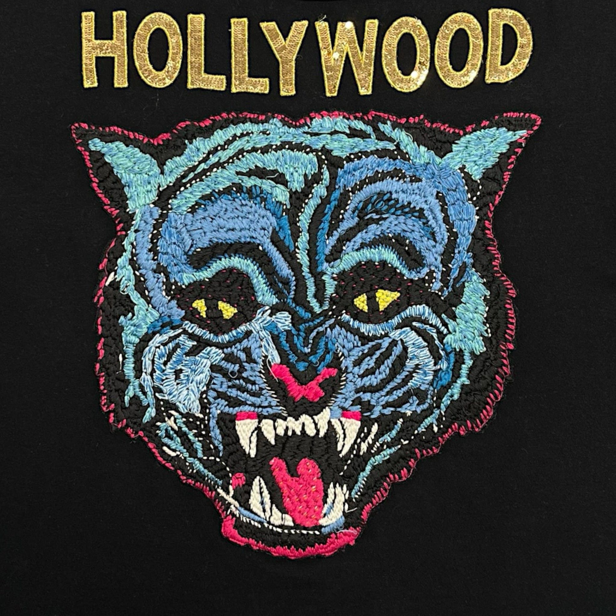 Gucci Hollywood Tiger Emboridered Short Sleeve Tee Shirt Black Size US XL / EU 56 / 4 - 3 Thumbnail