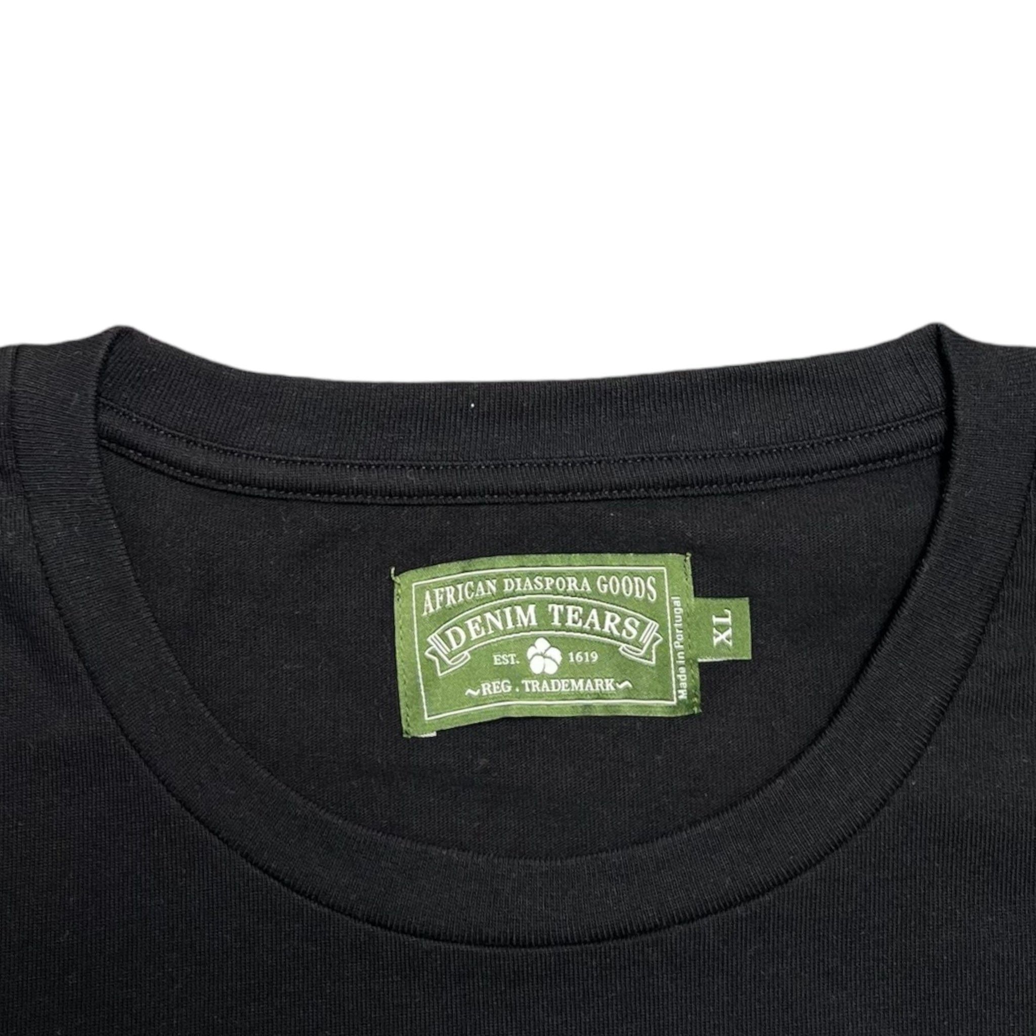 DENIM TEARS Black Entertainment Short Sleeve Tee Shirt Black Size US XL / EU 56 / 4 - 4 Thumbnail