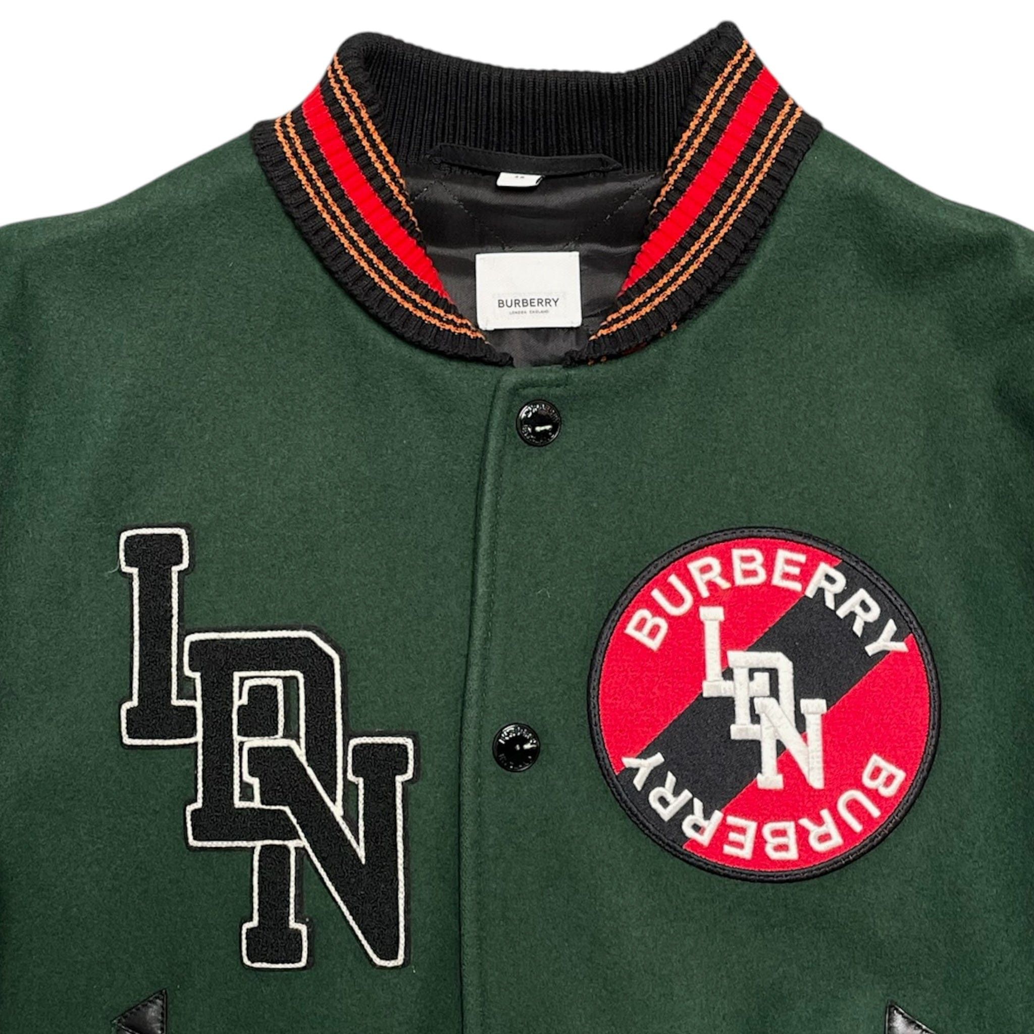 Burberry Graphic Logo Varsity Jacket Green Size US S / EU 44-46 / 1 - 3 Thumbnail