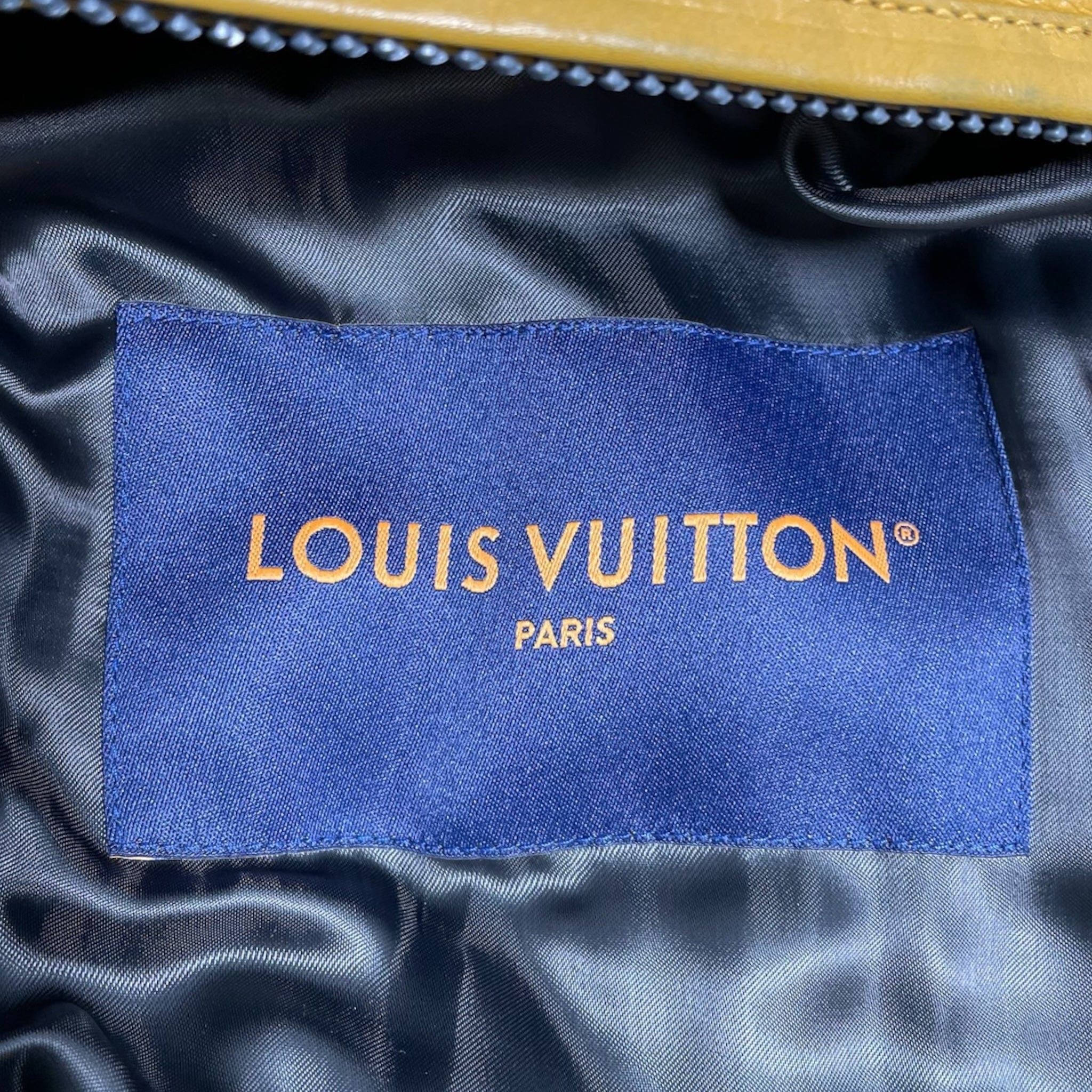 Louis Vuitton Mix Canvas Leather Bomber Jacket Gold Black Size US L / EU 52-54 / 3 - 4 Thumbnail