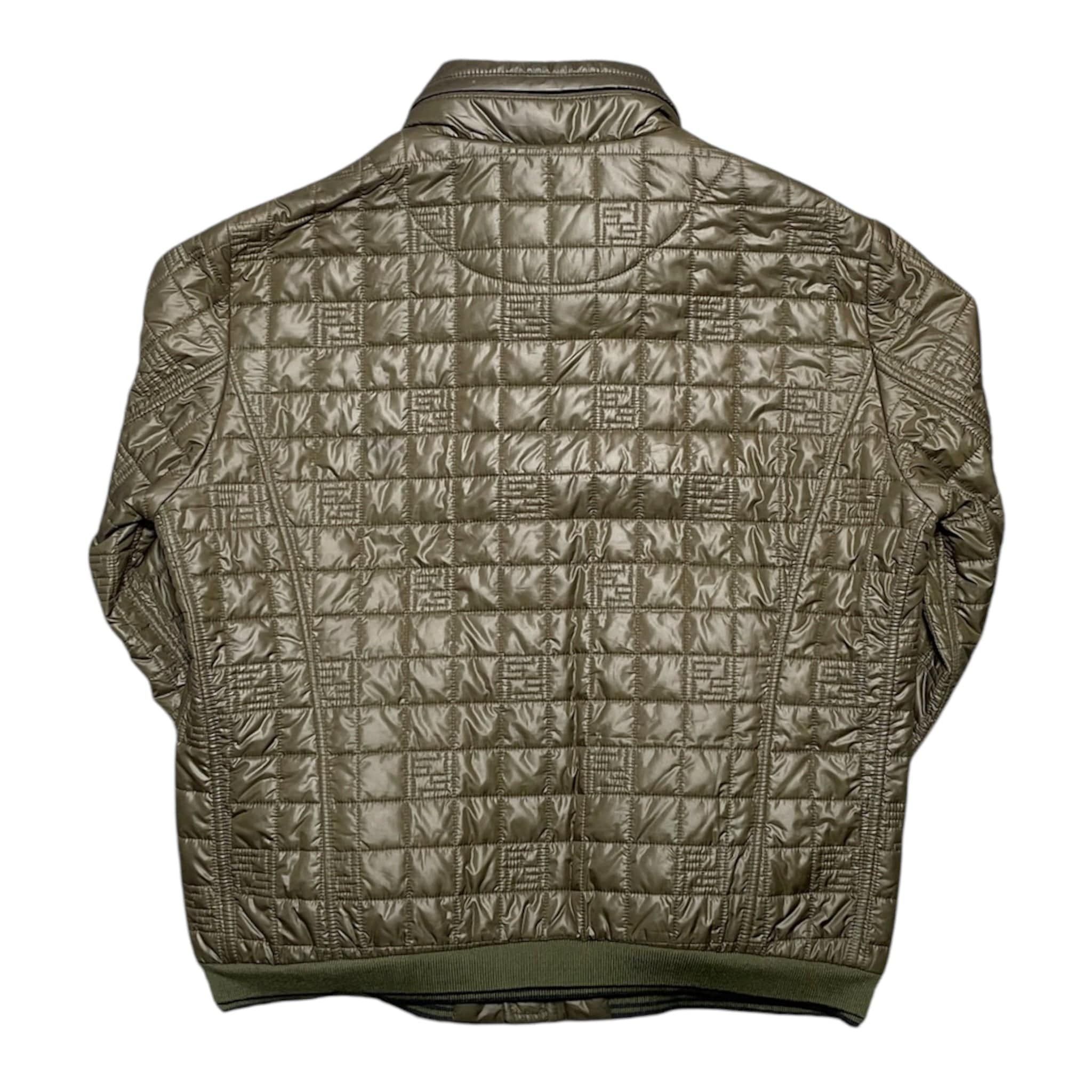 Fendi Bomberthin Techno Grigio Marrone Jacket Olive Size US XXL / EU 58 / 5 - 2 Thumbnail