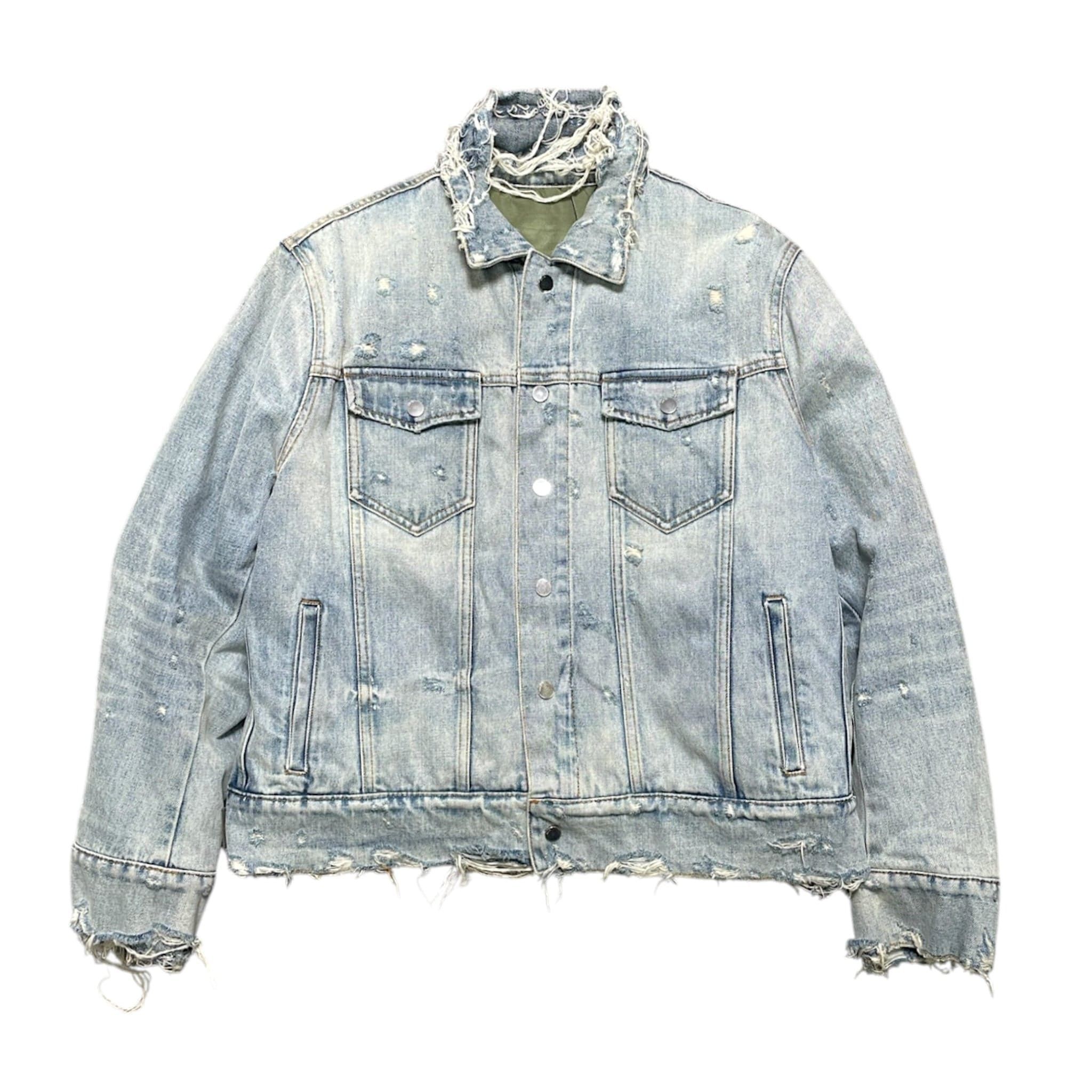 Amiri Amiri Reverse Trucker Bomber Jacket Indigo Green Size US XL / EU 56 / 4 - 2 Thumbnail