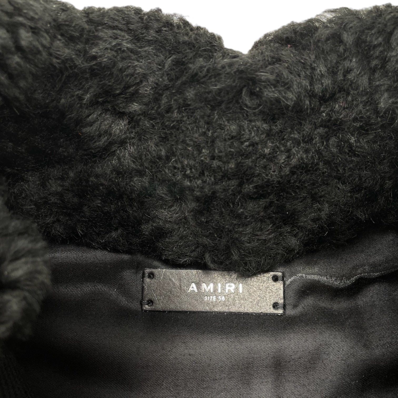 Amiri Amiri Always On Point Shearling Varsity Jacket Black White Size US XXL / EU 58 / 5 - 3 Thumbnail