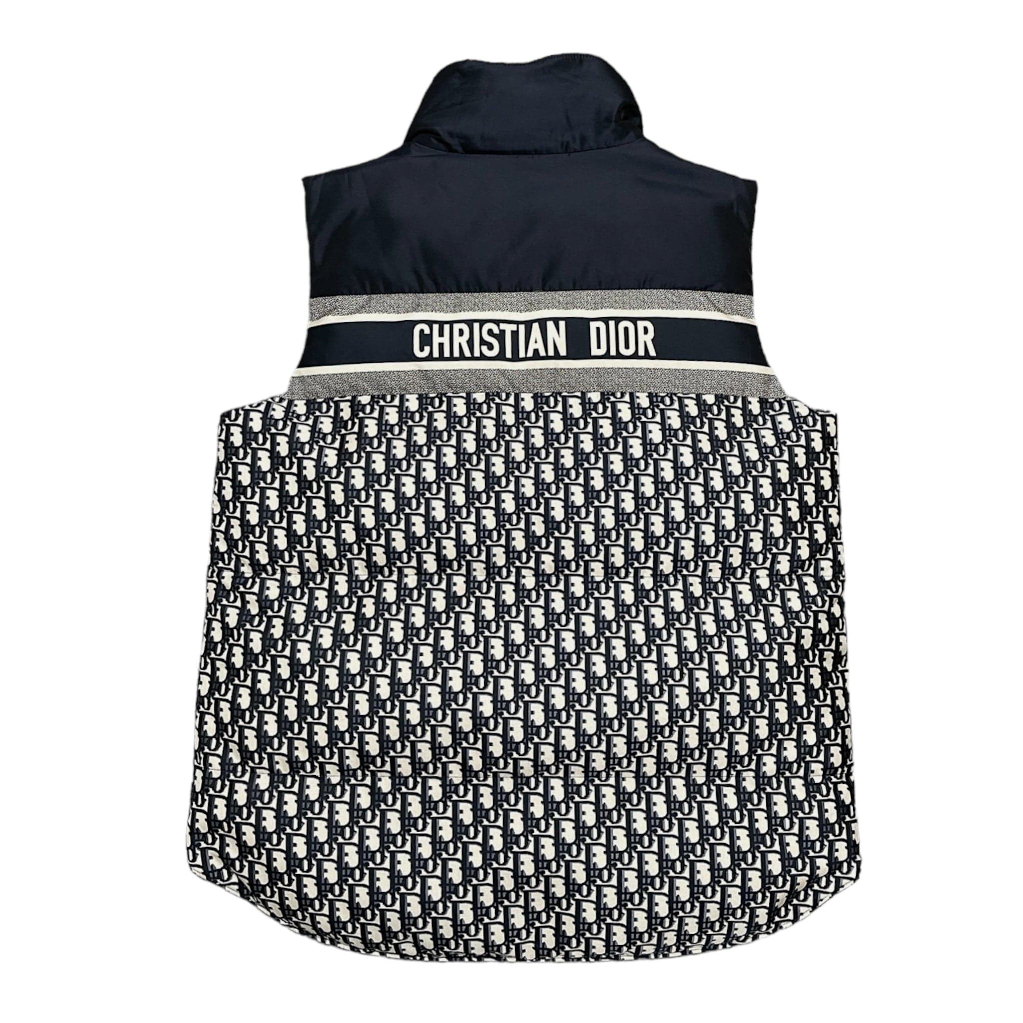 Dior Dior Oblique Reversible Down Vest Beige Navy Blue (W) Size S / US 4 / IT 40 - 2 Thumbnail