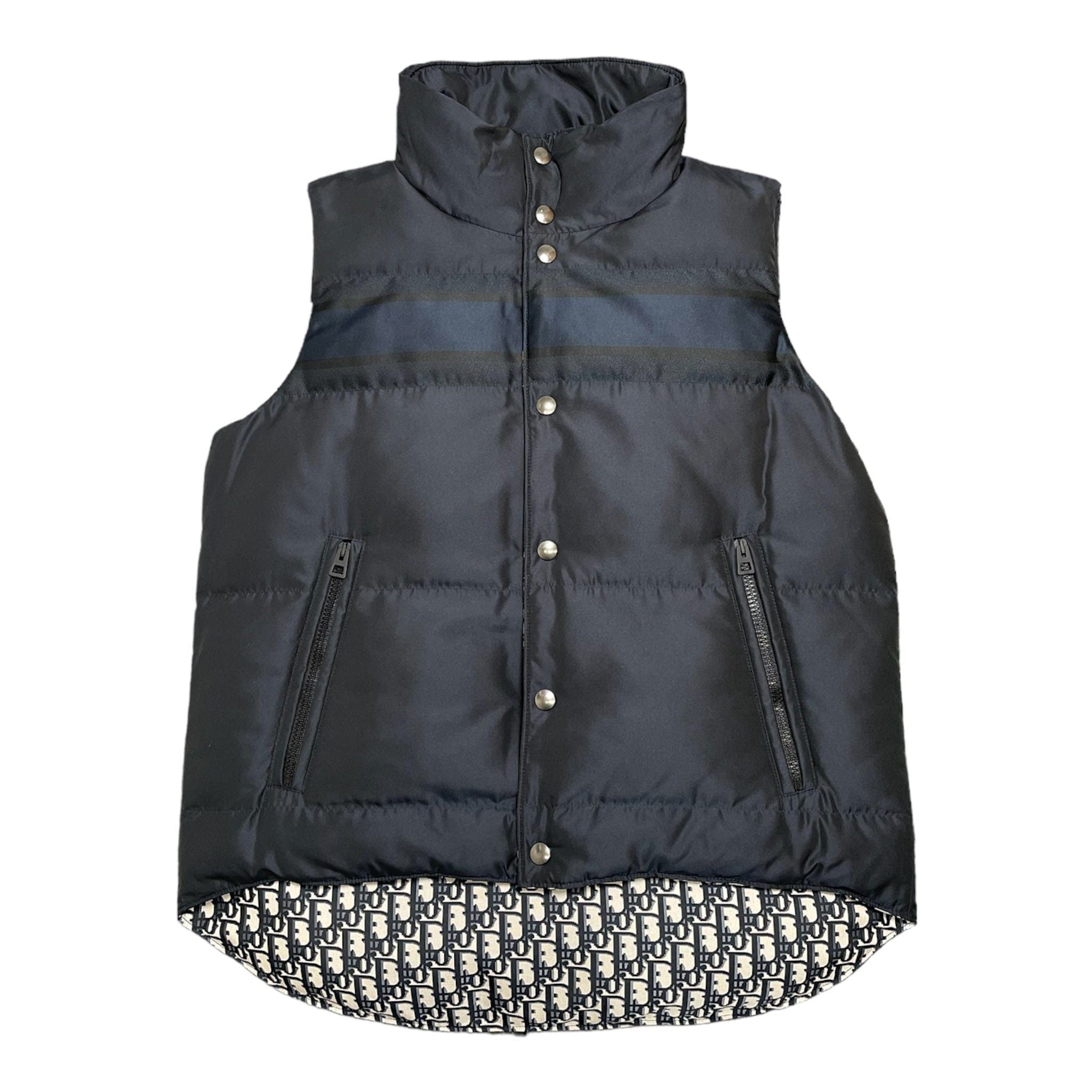 Dior Dior Oblique Reversible Down Vest Beige Navy Blue (W) Size S / US 4 / IT 40 - 3 Thumbnail