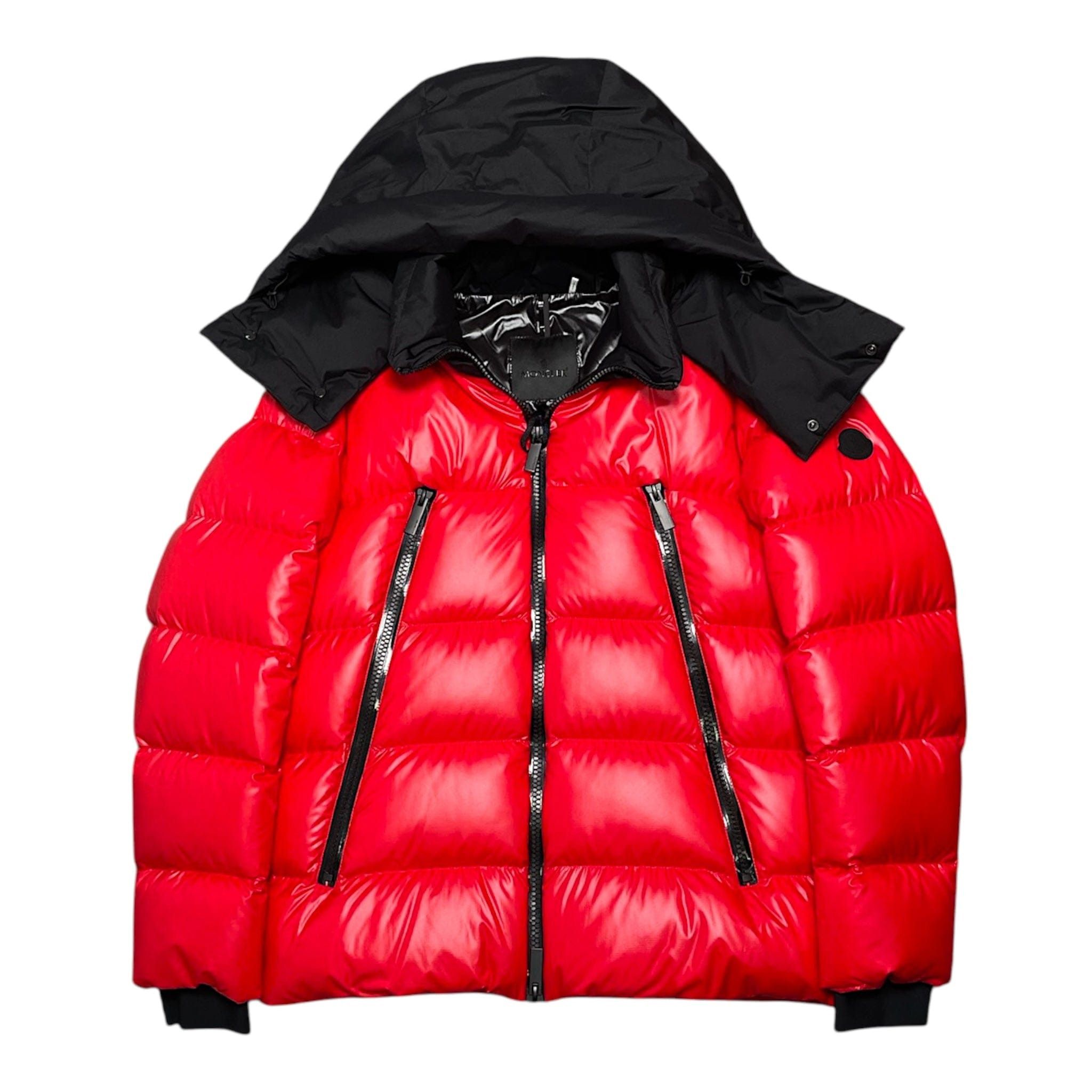 Moncler Zubair Down Jacket Red Black Size US XS / EU 42 / 0 - 2 Thumbnail