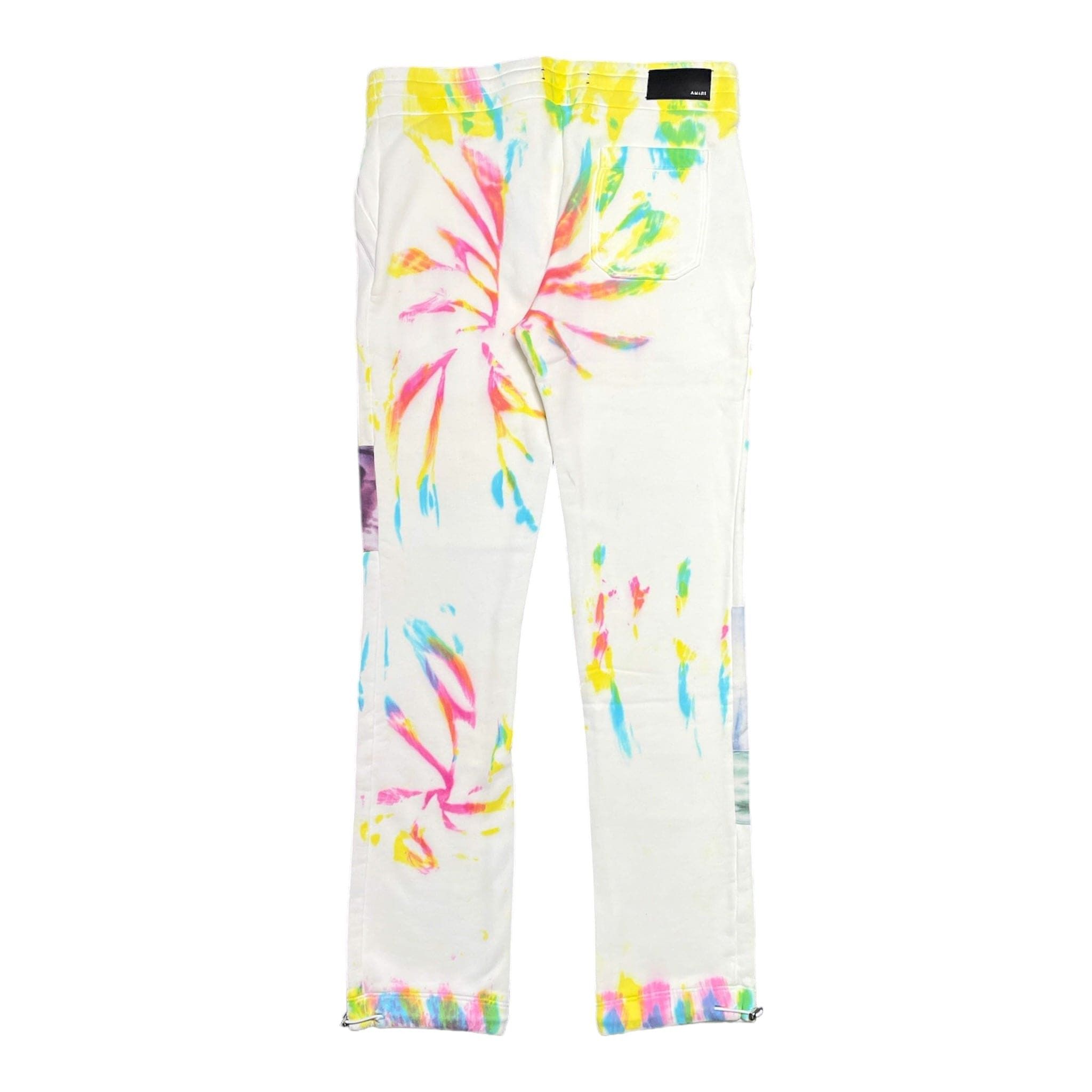 Amiri Amiri Tie Dye Art Patch Sweatpants White Multi Size US 30 / EU 46 - 2 Thumbnail