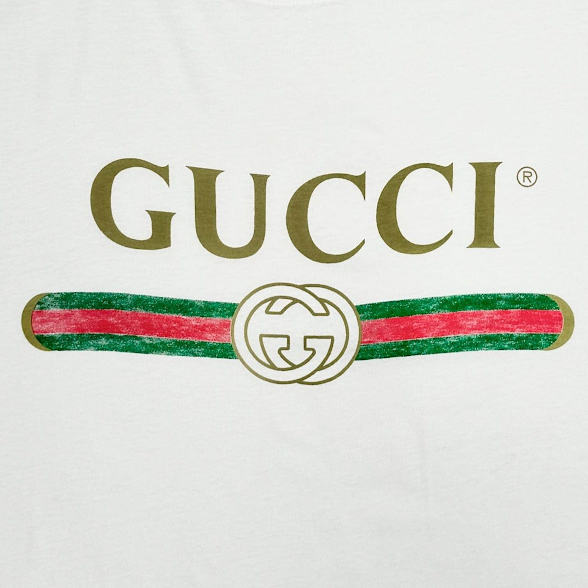 Gucci Washed Logo Short Sleeve Tee Shirt White Size US XL / EU 56 / 4 - 3 Thumbnail