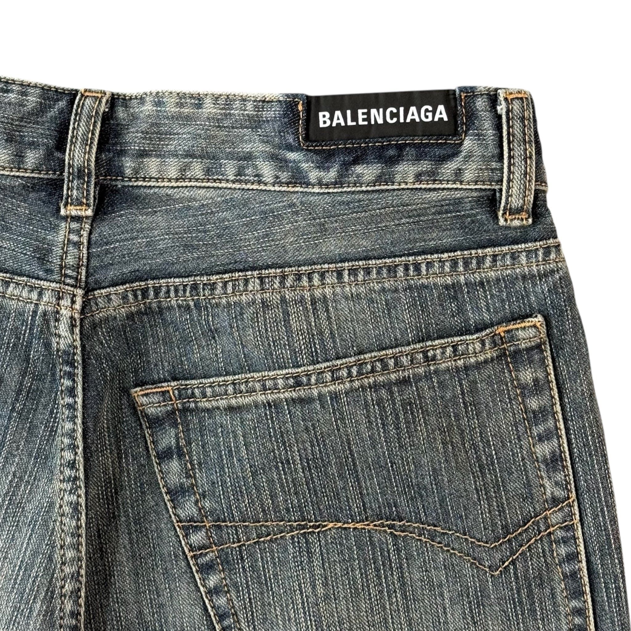 Balenciaga Slim Jeans Shorts Navy Blue Size US 36 / EU 52 - 3 Thumbnail