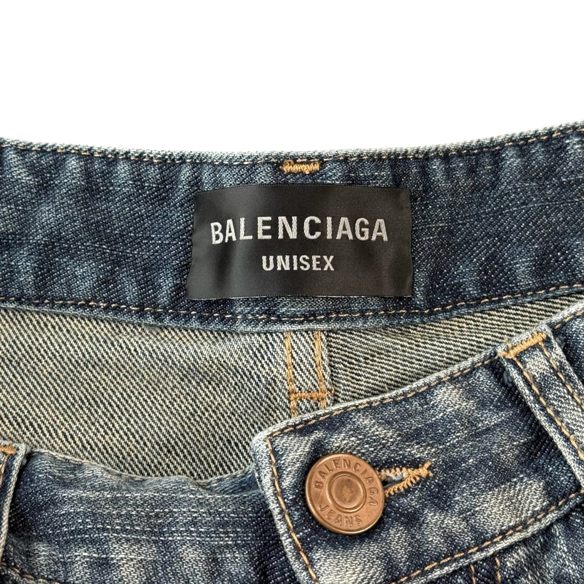 Balenciaga Slim Jeans Shorts Navy Blue Size US 36 / EU 52 - 4 Thumbnail