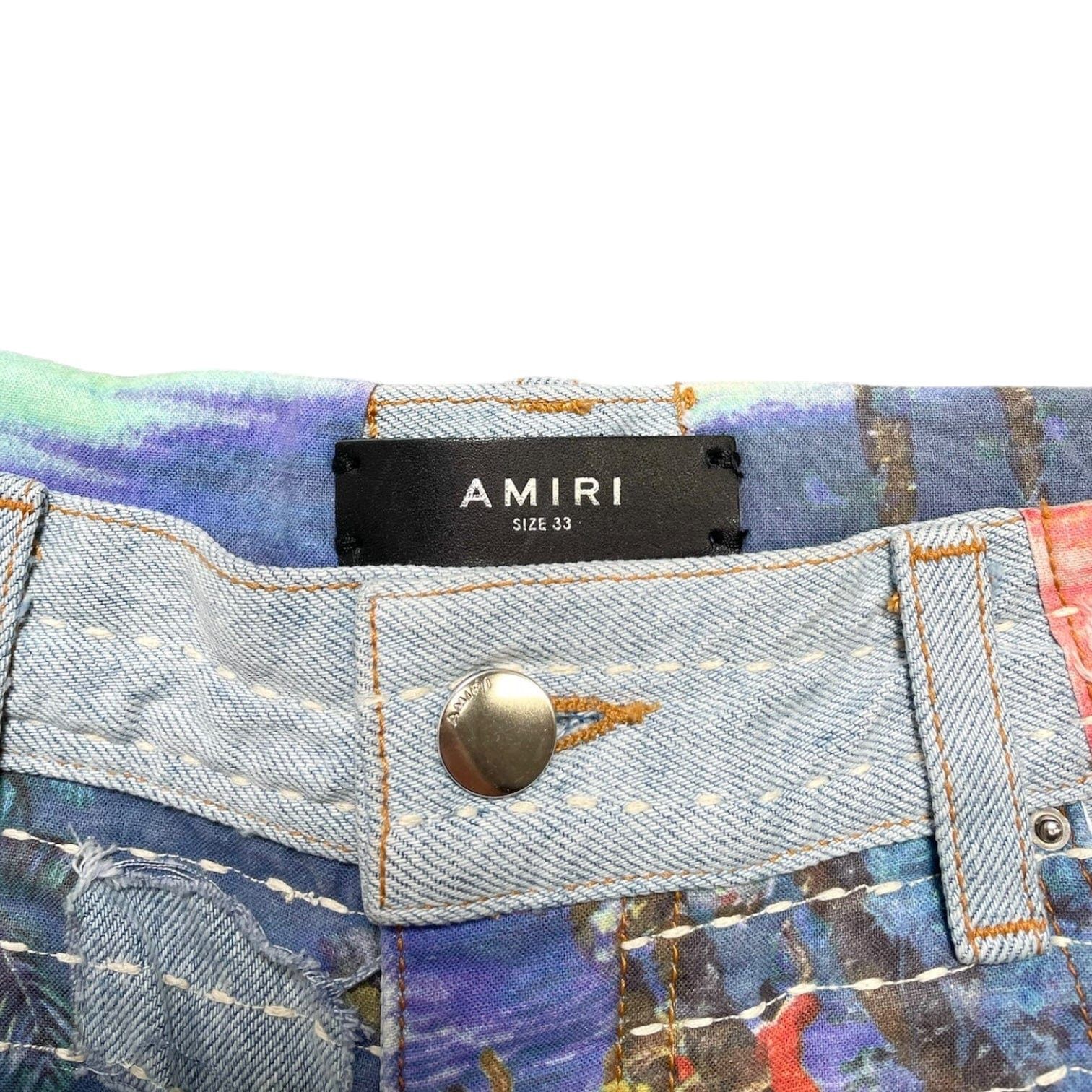 Amiri Amiri Aloha Boro Distressed Jeans Stone Indigo Size US 33 - 4 Thumbnail