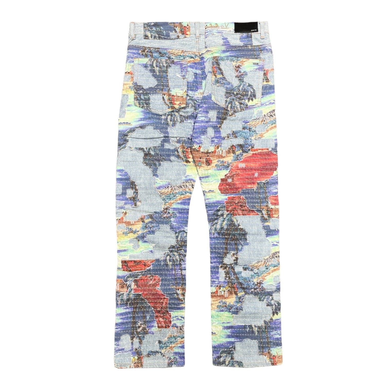 Amiri Amiri Aloha Boro Distressed Jeans Stone Indigo Size US 33 - 2 Thumbnail