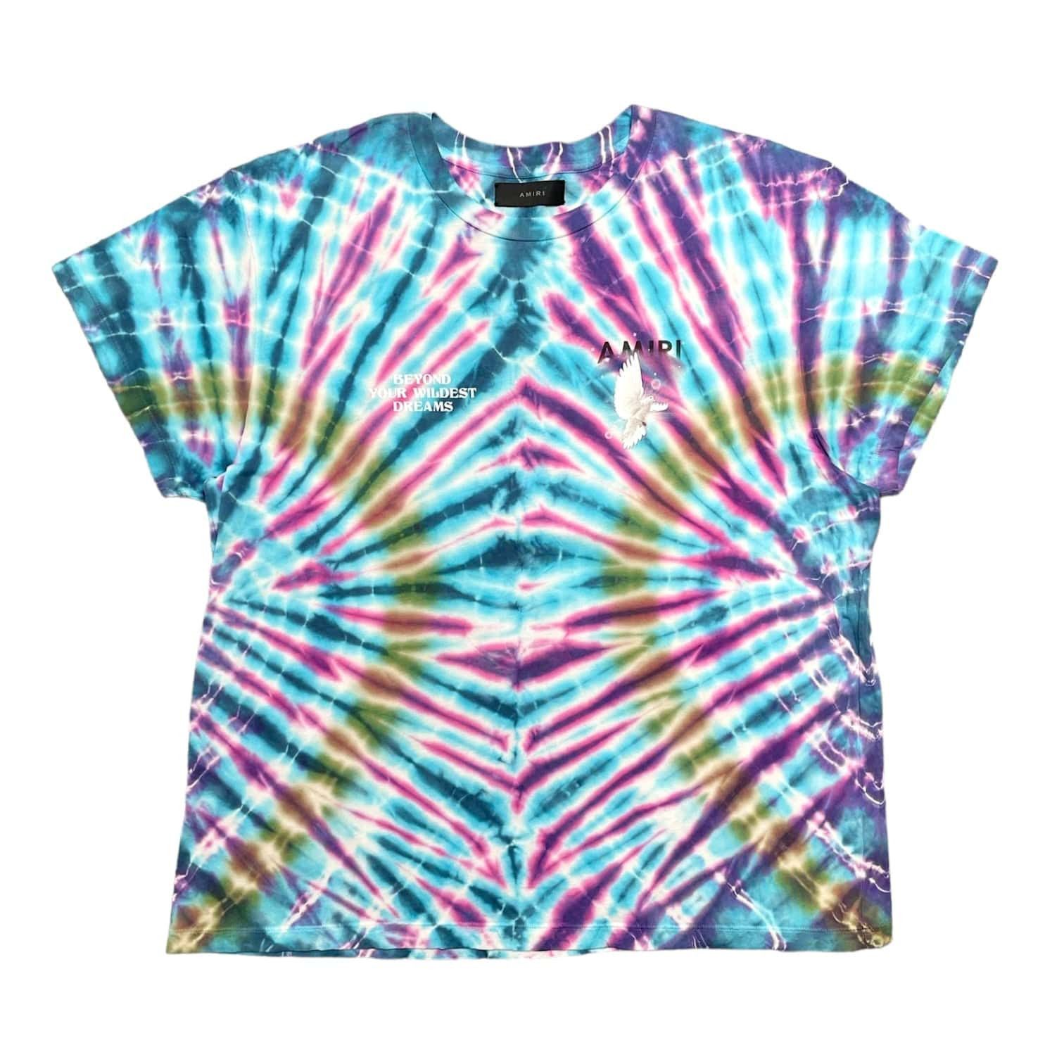 Amiri Amiri Tie Dye Rainbow Dove Short Sleeve Tee Shirt Multi Size US XXL / EU 58 / 5 - 2 Thumbnail