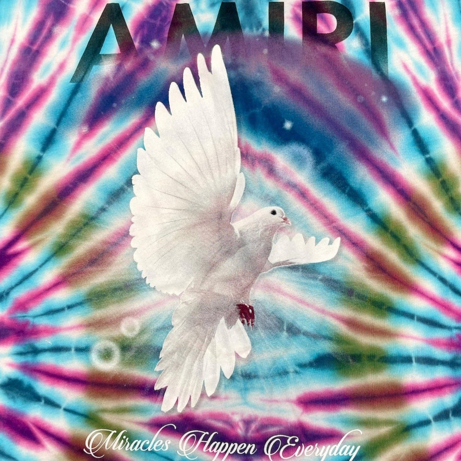 Amiri Amiri Tie Dye Rainbow Dove Short Sleeve Tee Shirt Multi Size US XXL / EU 58 / 5 - 3 Thumbnail