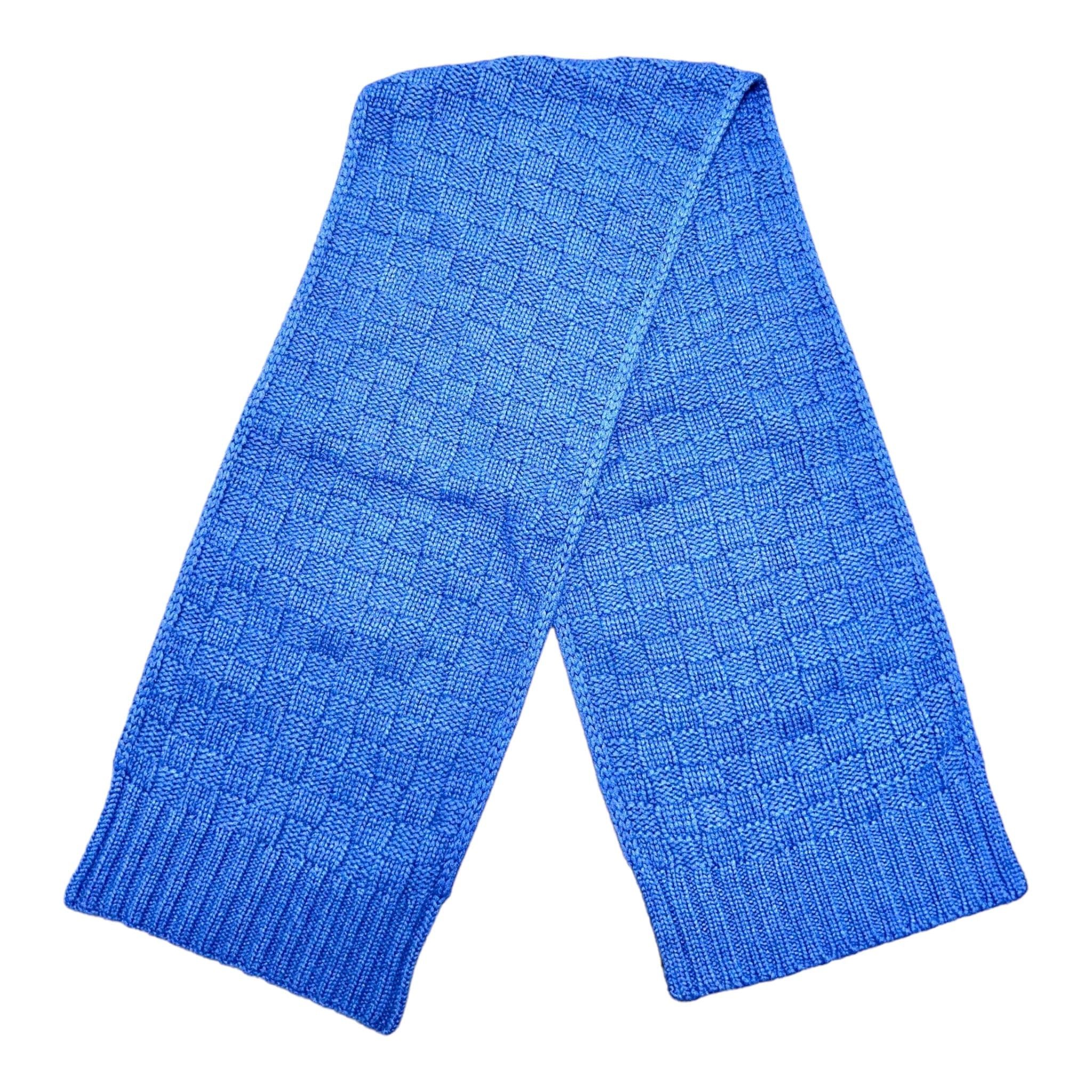 Louis Vuitton Damier Knit Helsinki Scarf Blue Size ONE SIZE - 3 Thumbnail