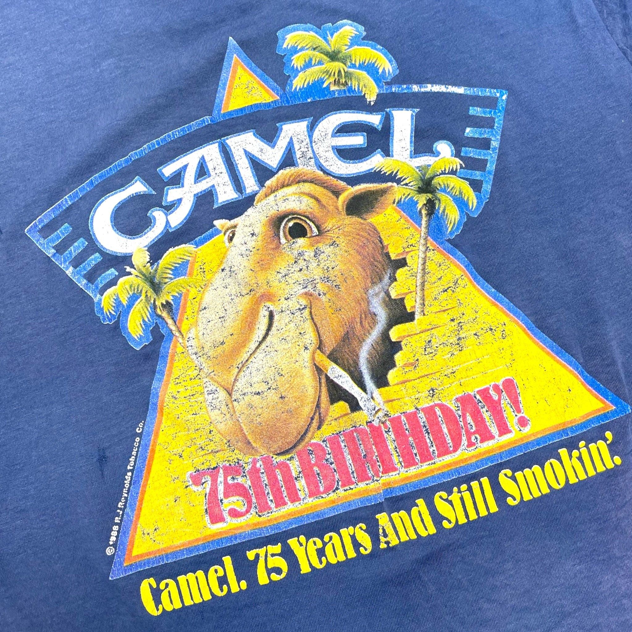 Vintage Camel Smokes Short Sleeve Tee Shirt Blue Size US S / EU 44-46 / 1 - 3 Thumbnail