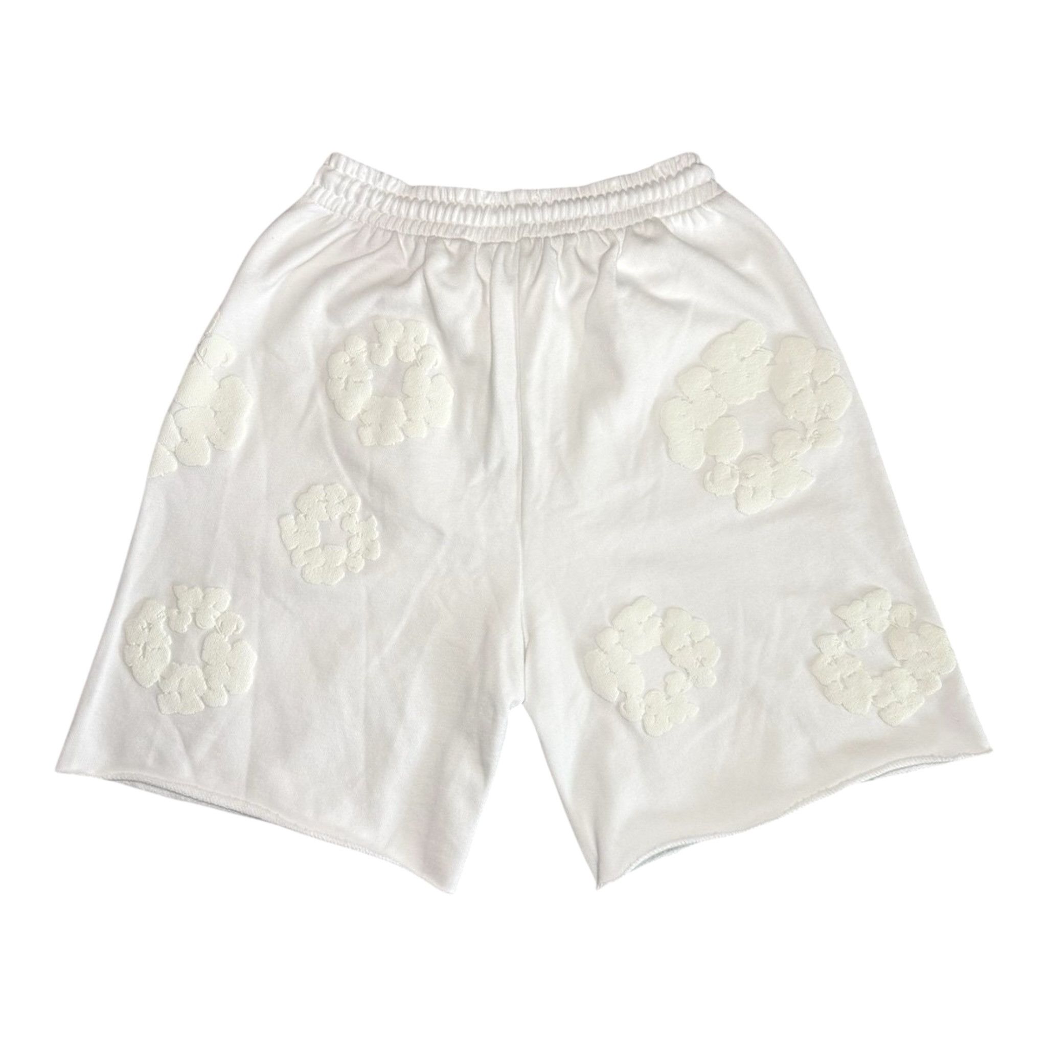 DENIM TEARS Mono Cotton Wreath Shorts White Size US 33 - 2 Thumbnail