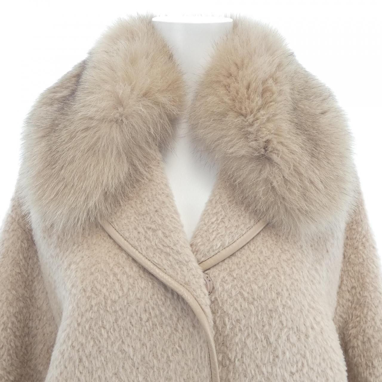 Max Mara Max Mara Max Mara STUDIO Wool Coat Textile Outerwear DUTY FREE for USA Size ONE SIZE - 5 Thumbnail