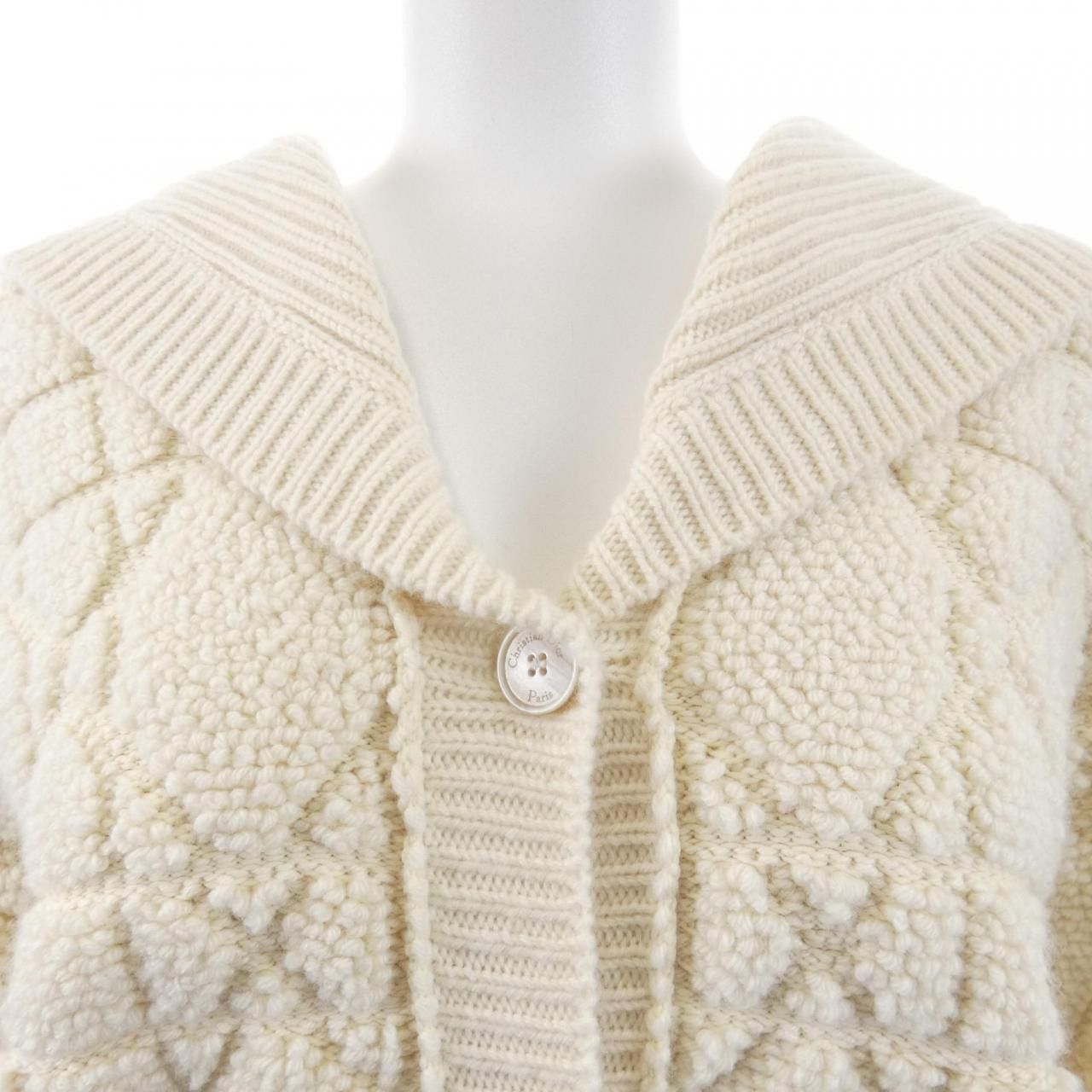 Dior Dior Christian Dior MACROCANNAGE Cashmere Blend Cardigan Textile Tops 514G14A3400 DUTY FREE for USA Size ONE SIZE - 5 Thumbnail