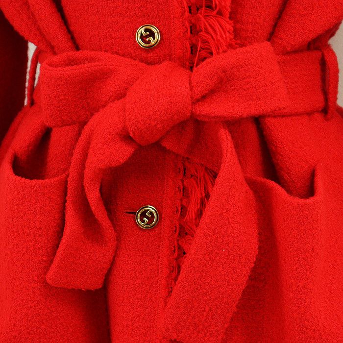 Gucci Gucci Gucci Wool Coat Textile Outerwear DUTY FREE for USA Size ONE SIZE - 5 Thumbnail