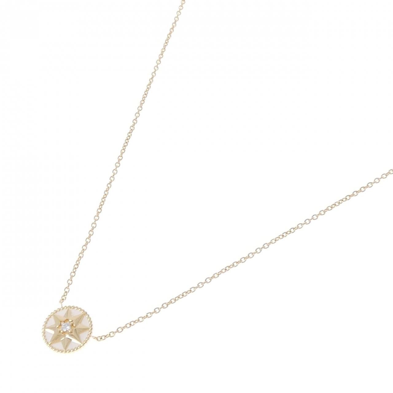 Dior Dior Christian Dior Rose Des Vents 750 Pink Gold Mother of Pearl Diamond Necklace Precious Metal Necklace DUTY FREE for USA Size ONE SIZE - 2 Thumbnail