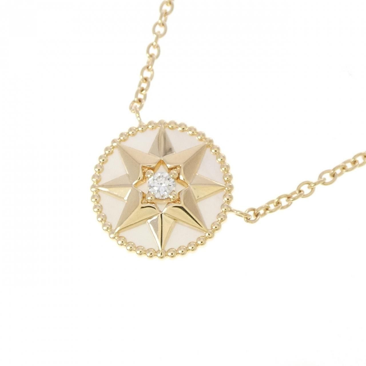 Dior Dior Christian Dior Rose Des Vents 750 Pink Gold Mother of Pearl Diamond Necklace Precious Metal Necklace DUTY FREE for USA Size ONE SIZE - 3 Thumbnail