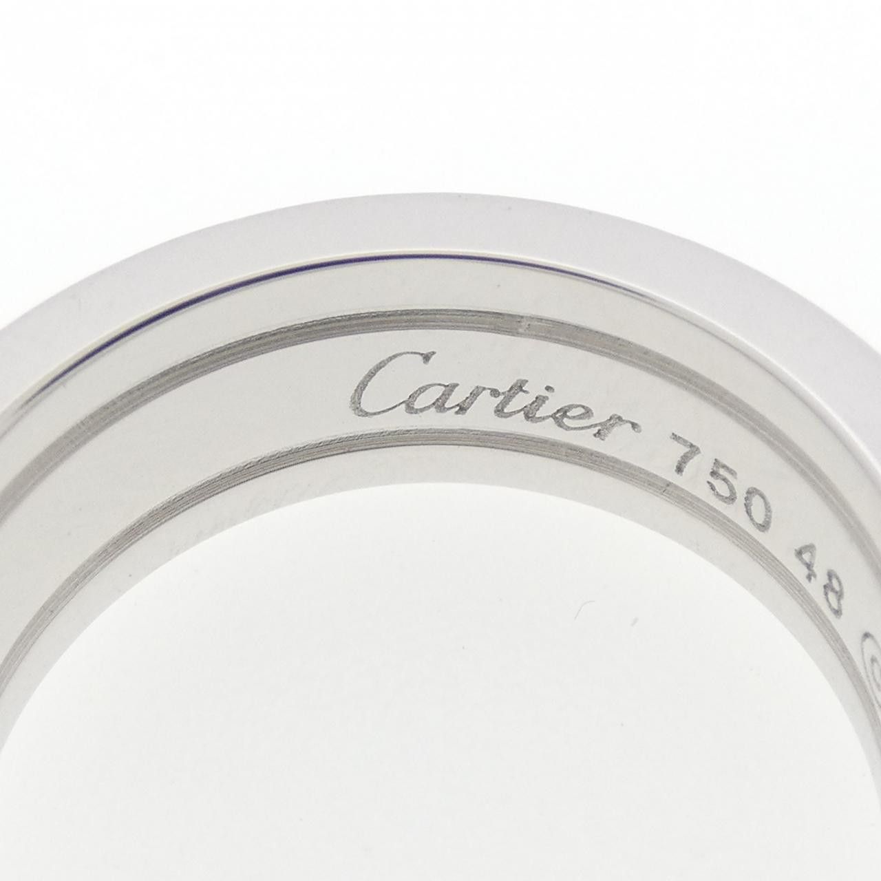 Cartier Cartier Cartier C2 Small 750 White Gold Diamond Ring Size 8 Precious Metal Ring B4044200 DUTY FREE for USA Size ONE SIZE - 4 Thumbnail