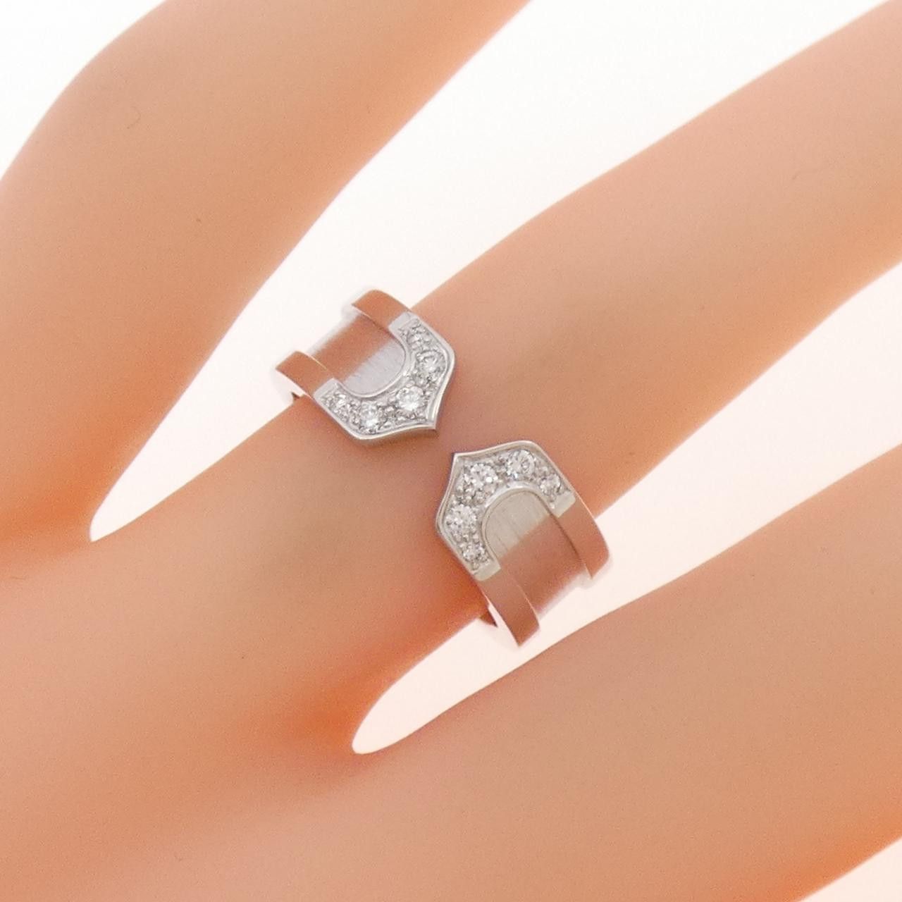 Cartier Cartier Cartier C2 Small 750 White Gold Diamond Ring Size 8 Precious Metal Ring B4044200 DUTY FREE for USA Size ONE SIZE - 5 Thumbnail