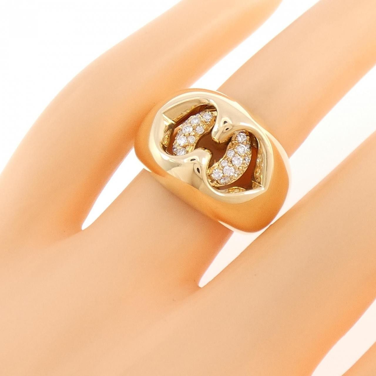 Bvlgari Bvlgari Bvlgari ABRACCIO Au750 Diamond Ring Size 11 Precious Metal Ring DUTY FREE for USA Size ONE SIZE - 5 Thumbnail
