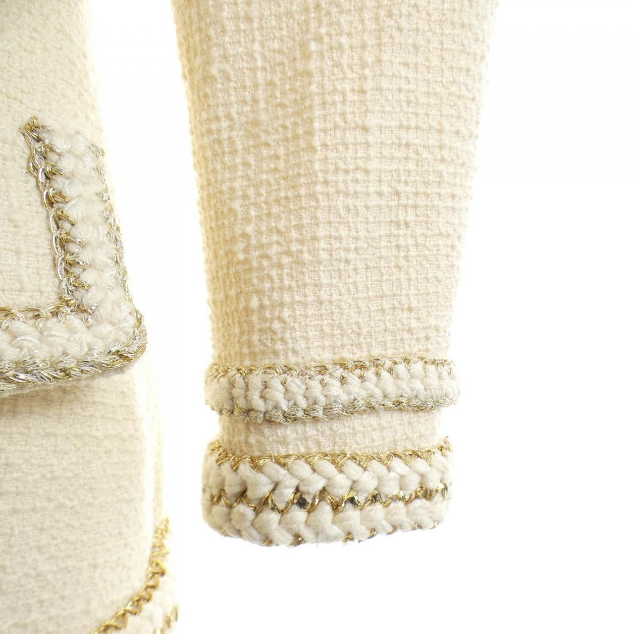 Chanel Chanel Chanel Collarless Jacket Textile Outerwear P56911V30555 DUTY FREE for USA Size ONE SIZE - 7 Thumbnail
