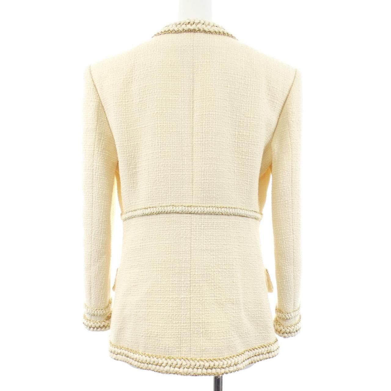 Chanel Chanel Chanel Collarless Jacket Textile Outerwear P56911V30555 DUTY FREE for USA Size ONE SIZE - 2 Thumbnail