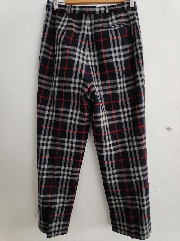 image of Burberrys London Nova Check Cropped Pants Size 28 in Dark Blue, Men's