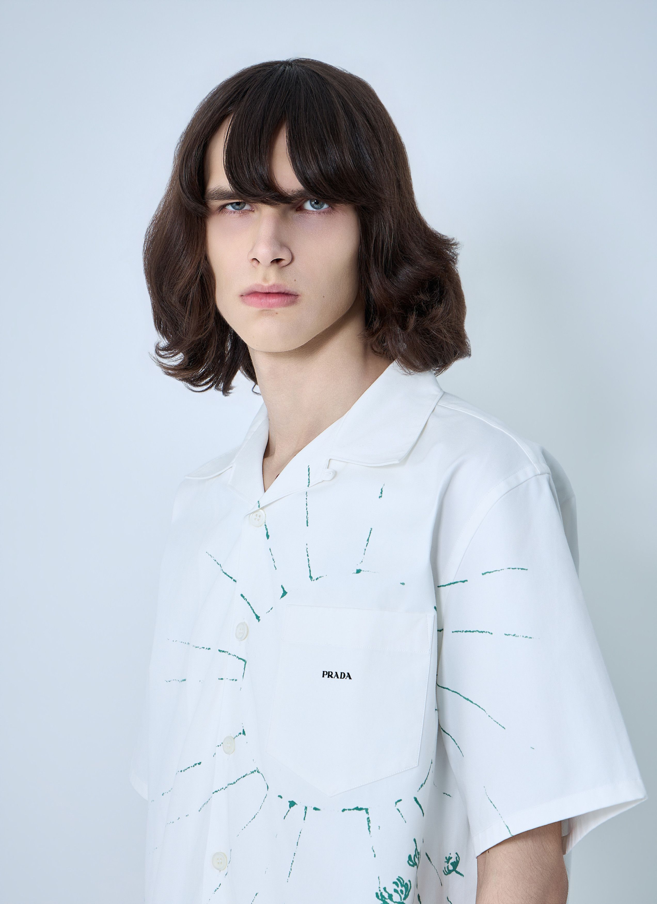 Prada Wave-Print Oversized Shirt Size US S / EU 44-46 / 1 - 5 Thumbnail