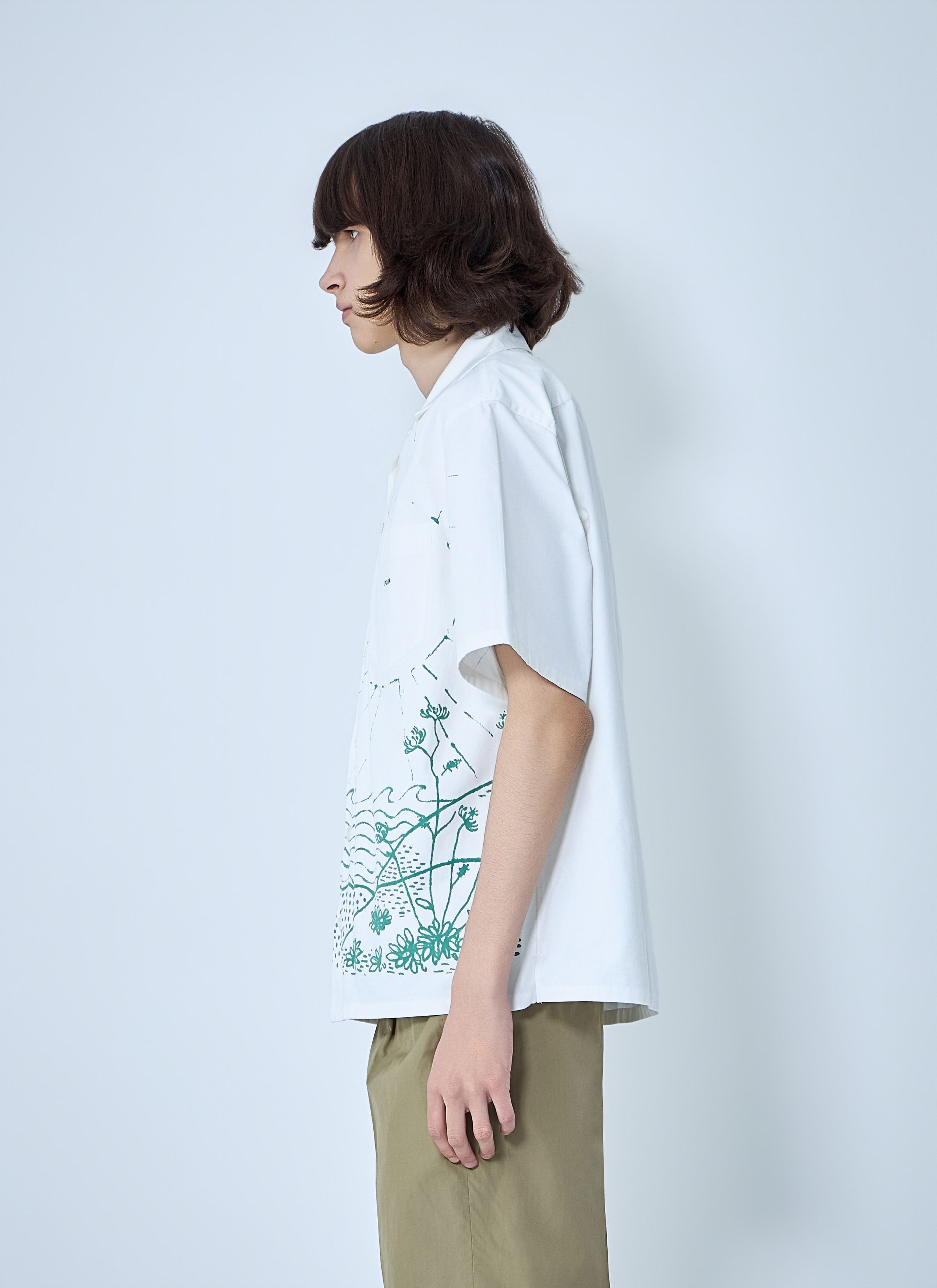 Prada Wave-Print Oversized Shirt Size US S / EU 44-46 / 1 - 3 Thumbnail