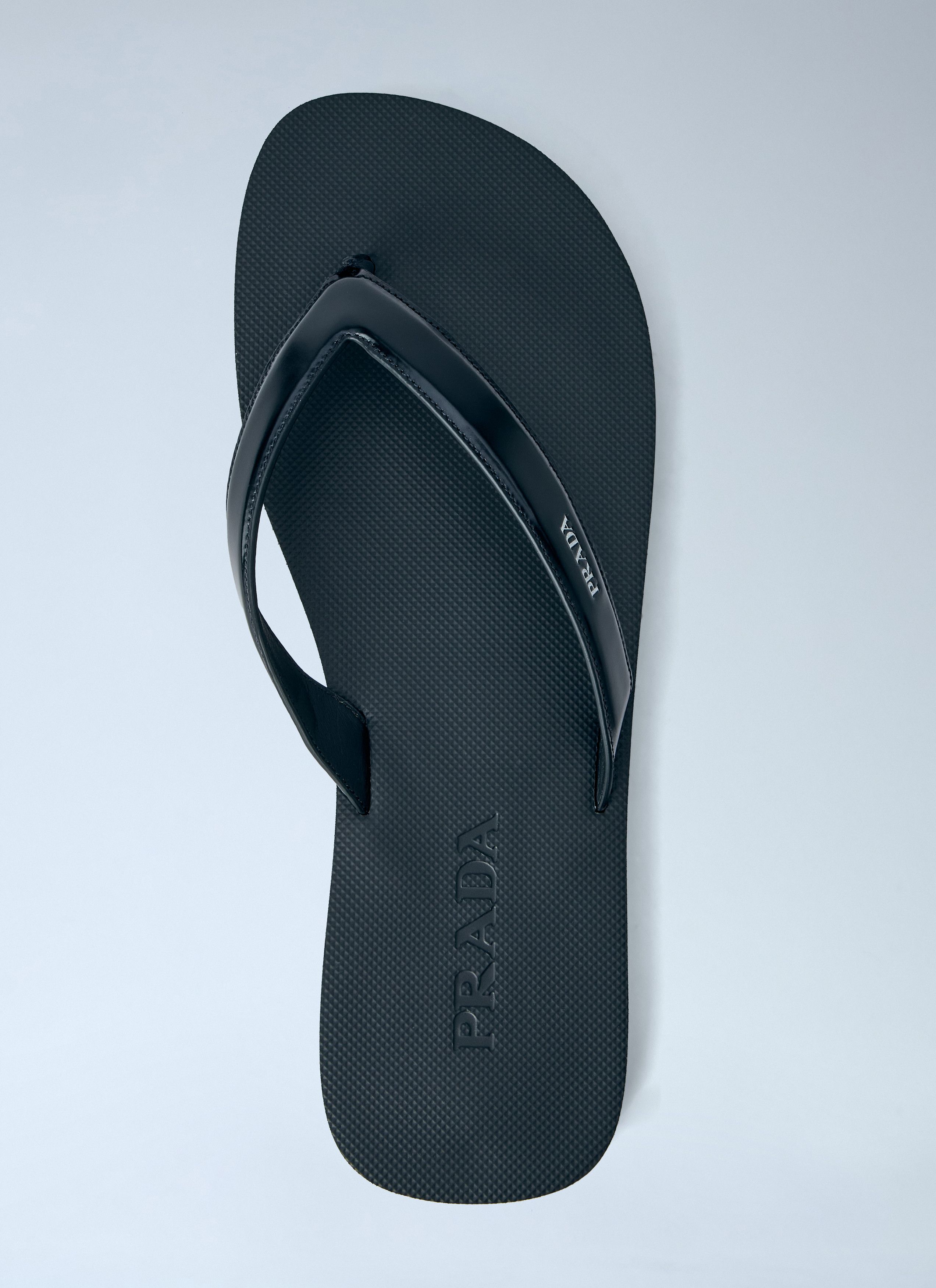Prada Logo-Embossed Leather Flip-Flop Sandals Size US 12 / EU 45 - 6 Thumbnail