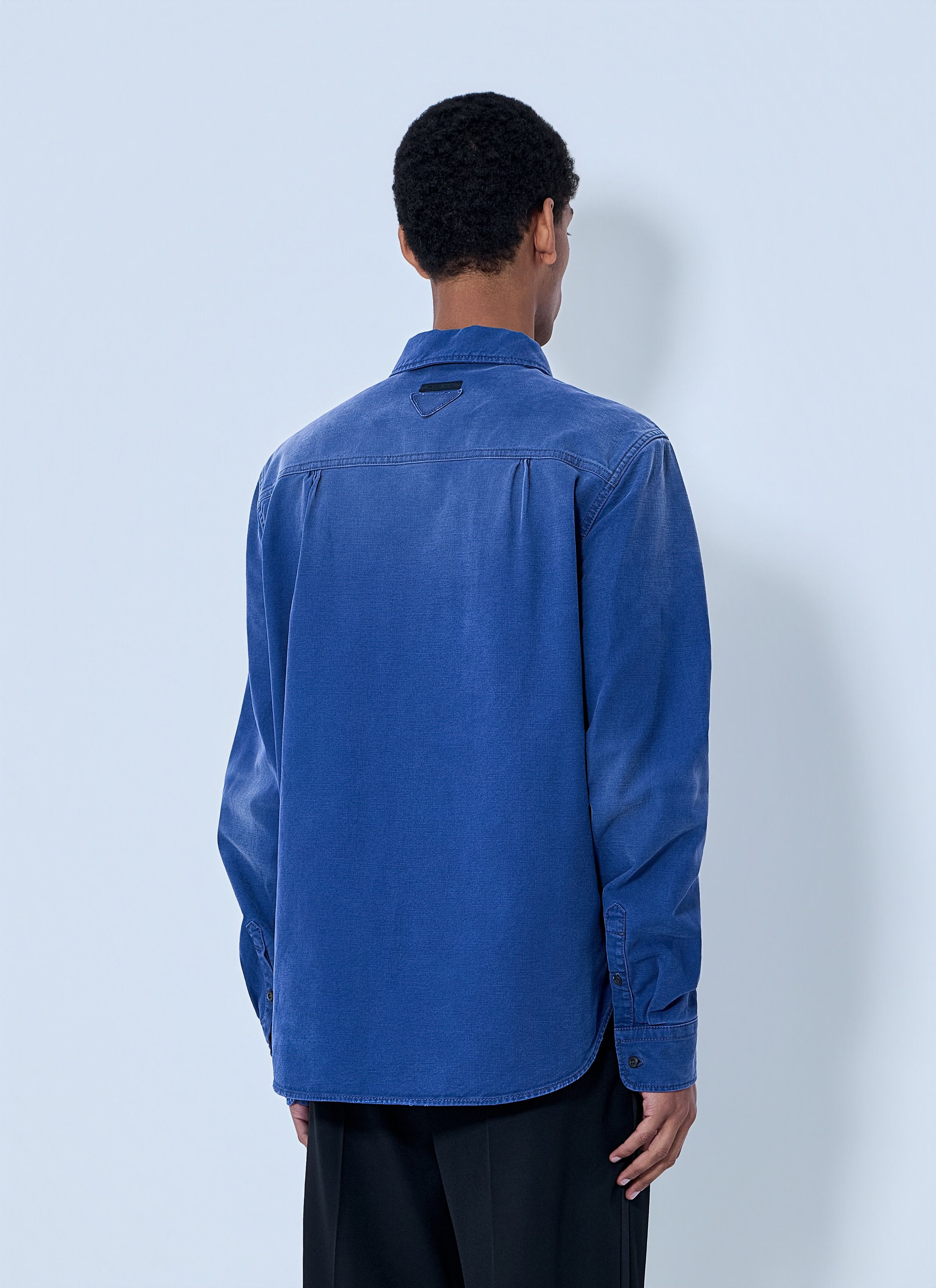 Prada Denim Button-Down Shirt Size US XL / EU 56 / 4 - 4 Thumbnail