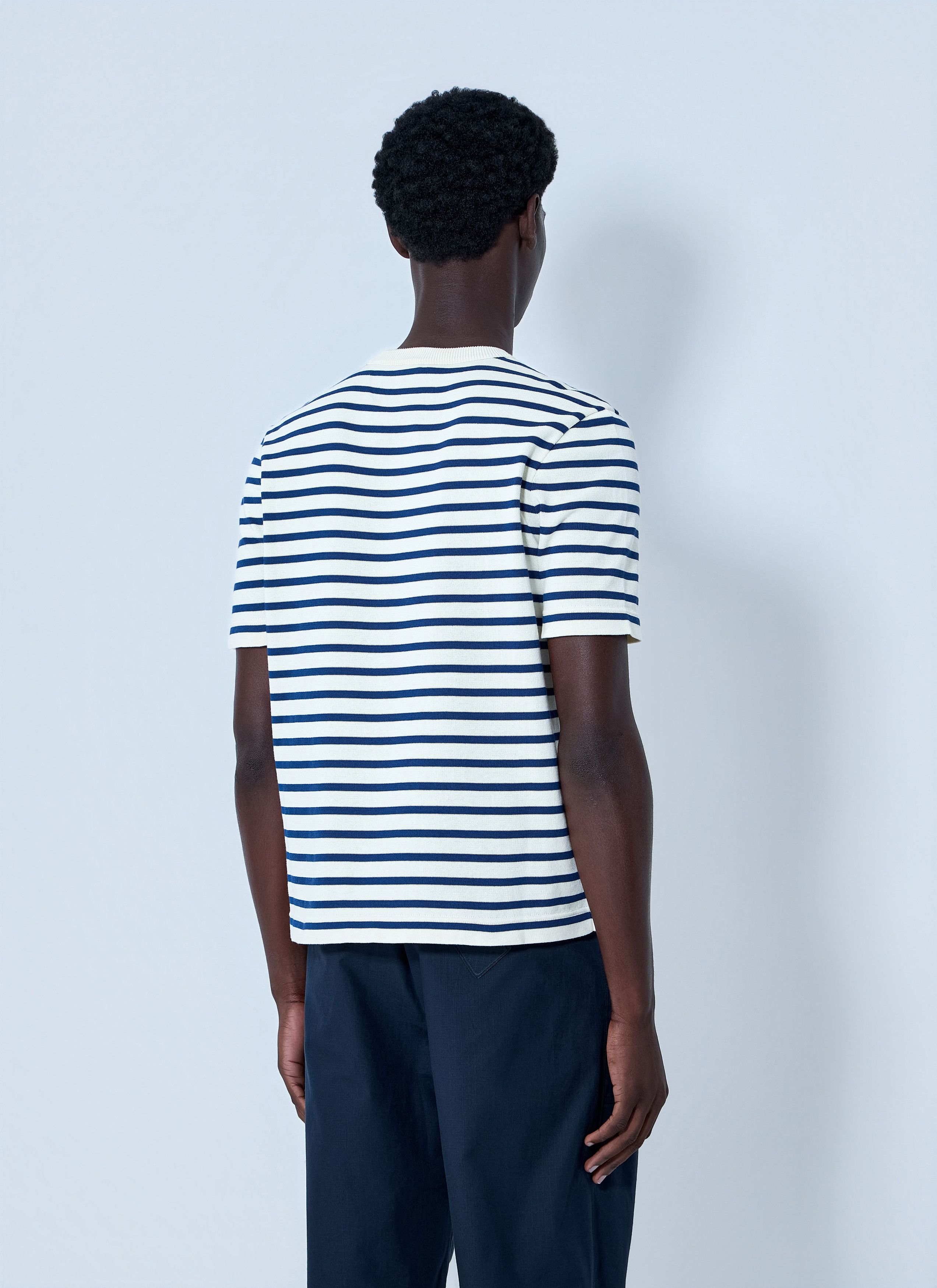 Prada Striped Crewneck T-Shirt Size US L / EU 52-54 / 3 - 4 Thumbnail
