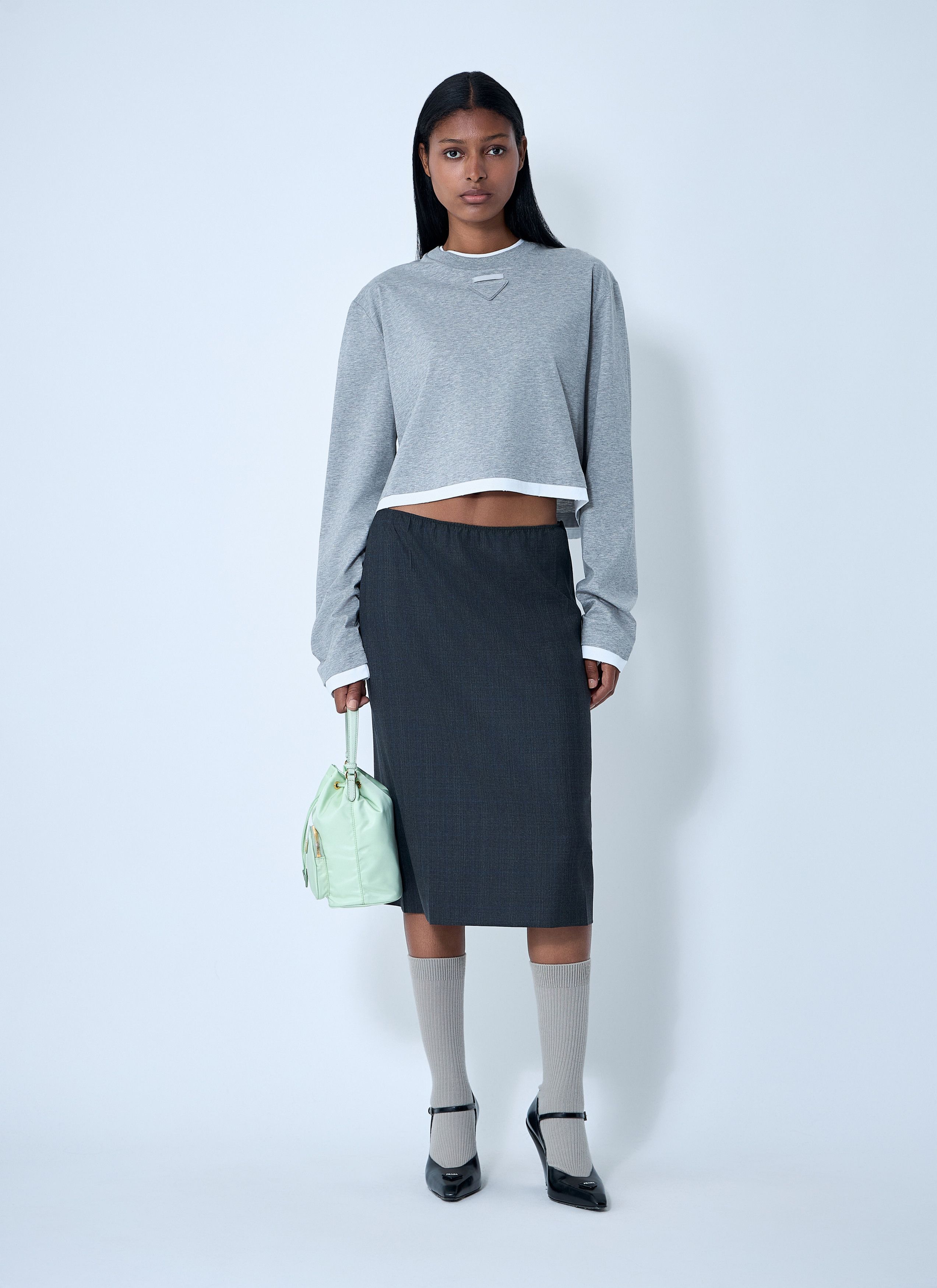 Prada Logo Motif T-Shirt Size M / US 6-8 / IT 42-44 - 2 Thumbnail