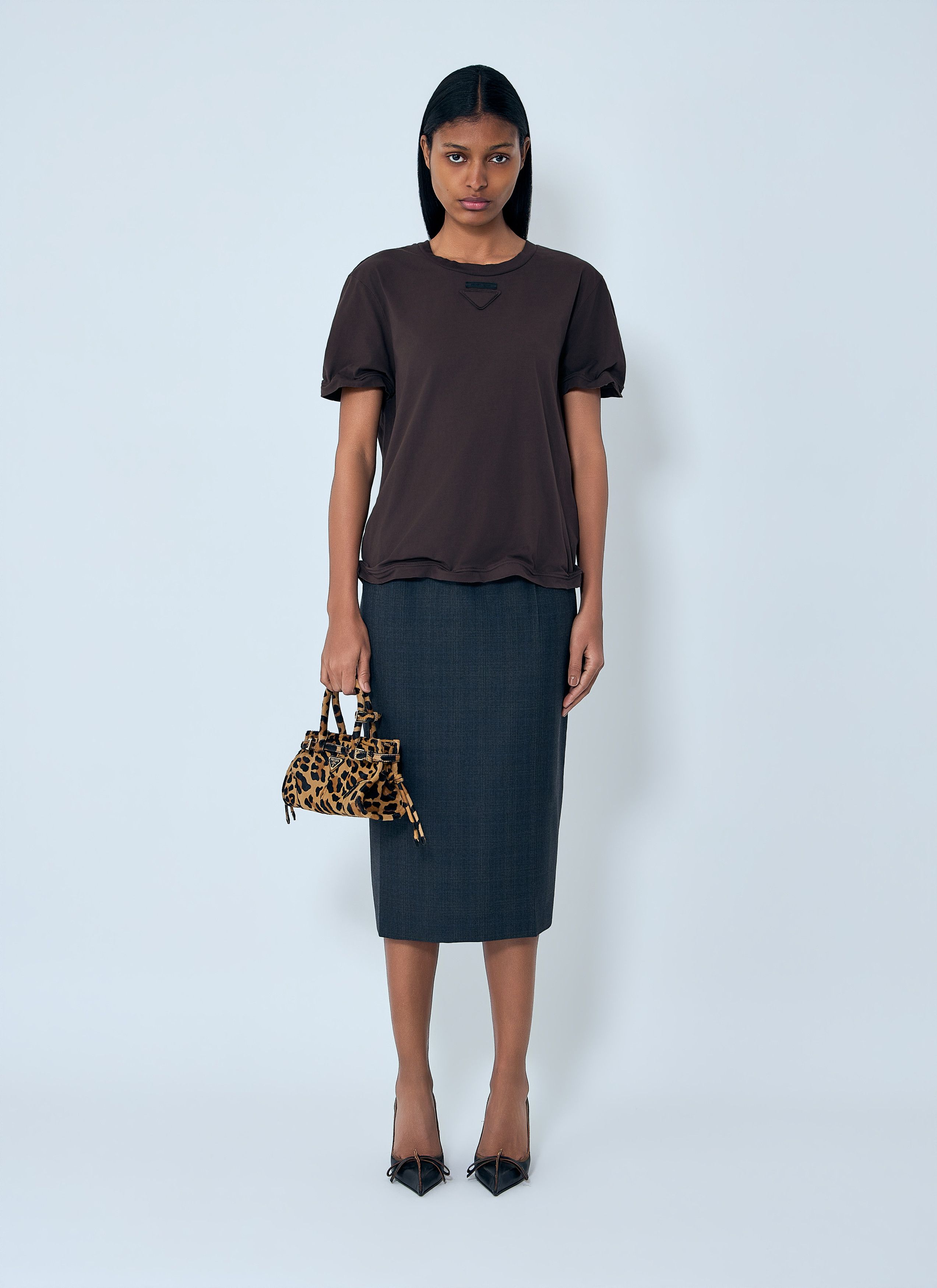 Prada Cotton Jersey T-shirt Size S / US 4 / IT 40 - 2 Thumbnail