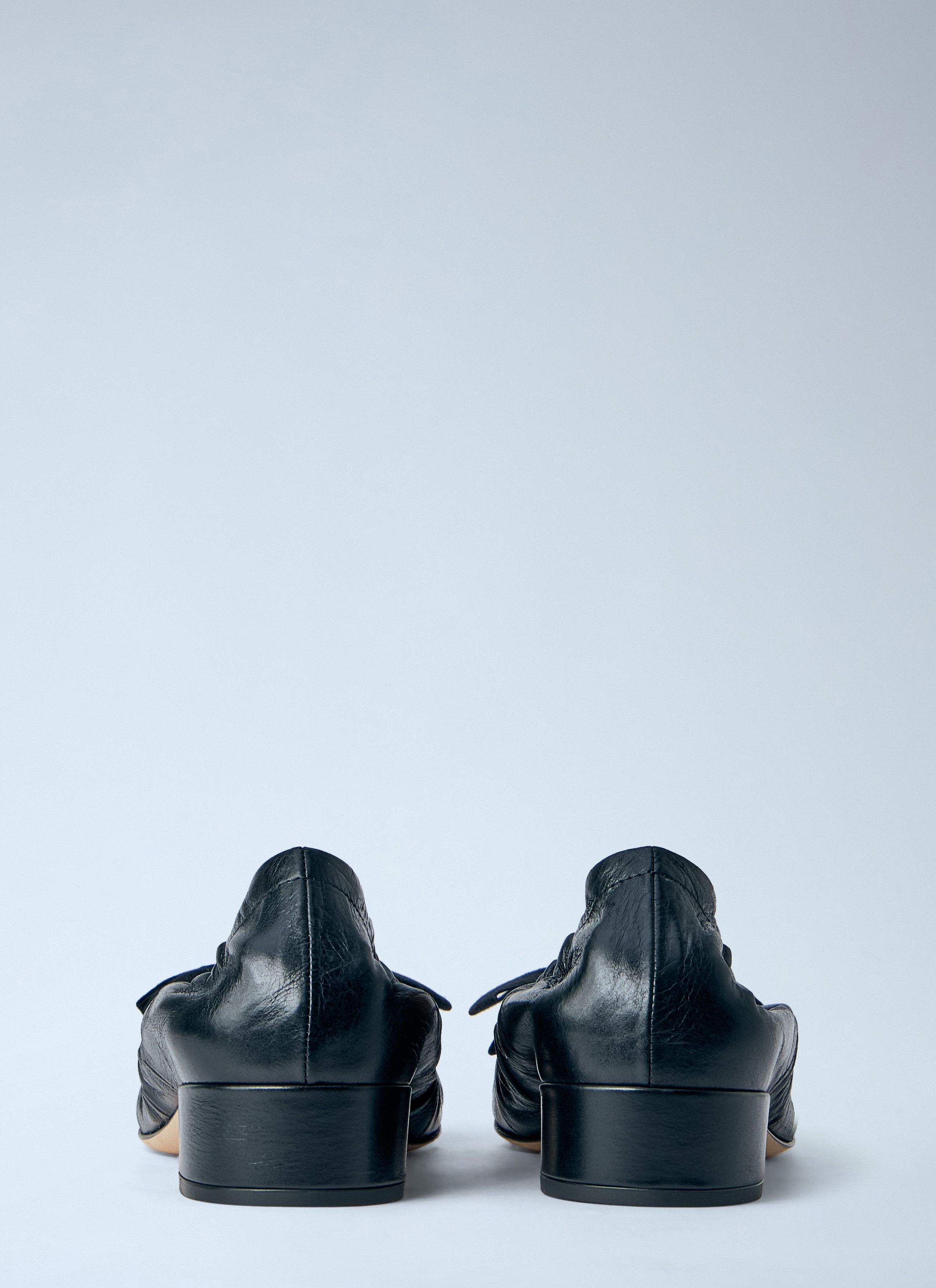 Prada Leather Bow Detail Ballet Flats Size US 6 / IT 36 - 5 Thumbnail