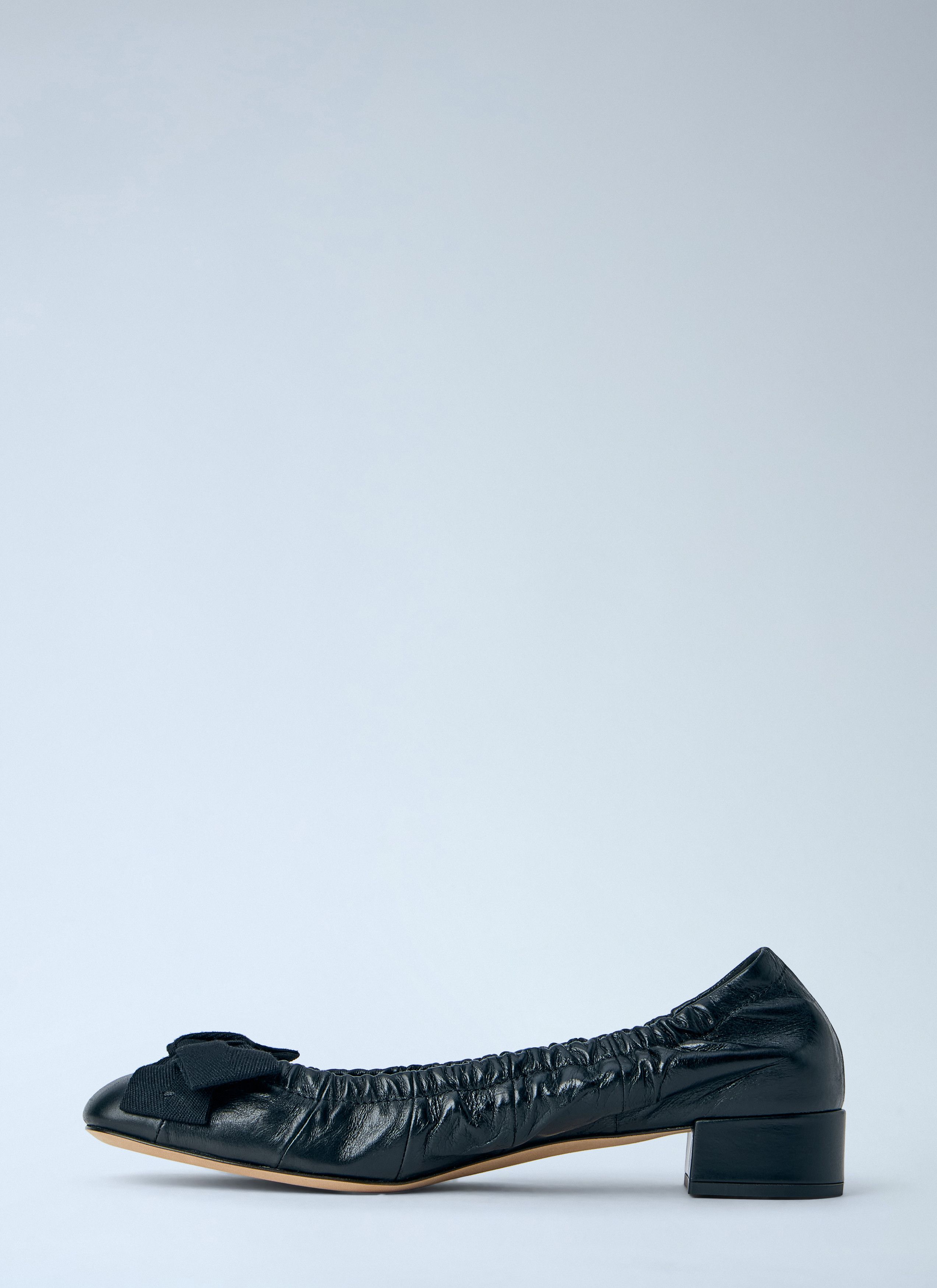 Prada Leather Bow Detail Ballet Flats Size US 8 / IT 38 - 4 Thumbnail