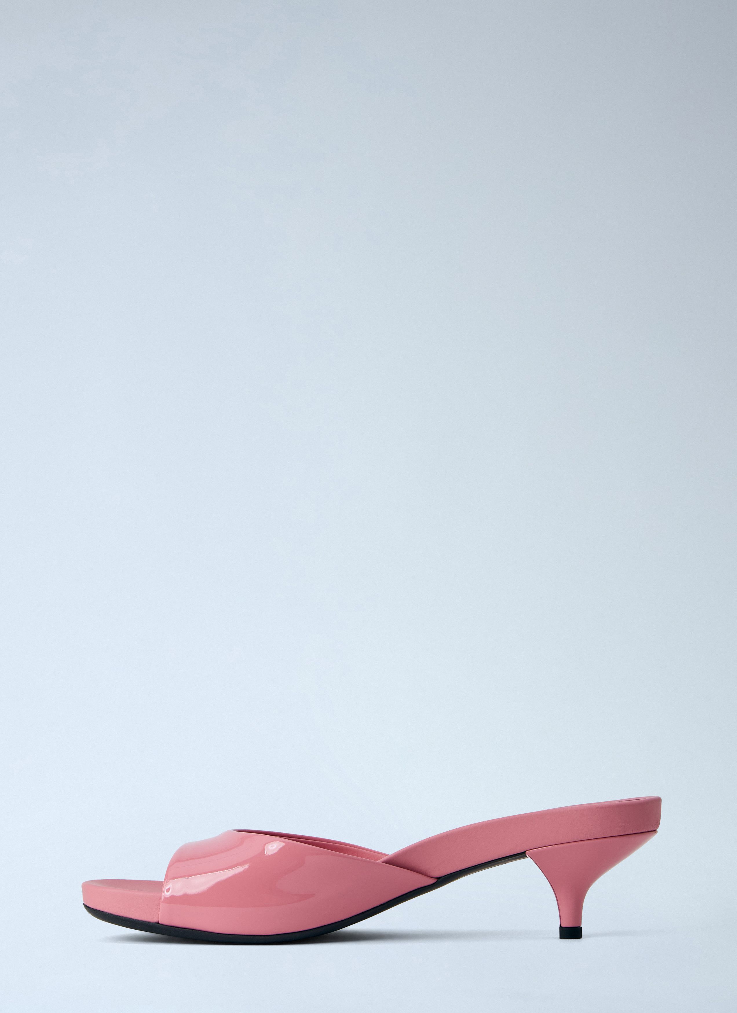 Prada Patent Leather Kitten Heel Mules Size US 7 / IT 37 - 4 Thumbnail