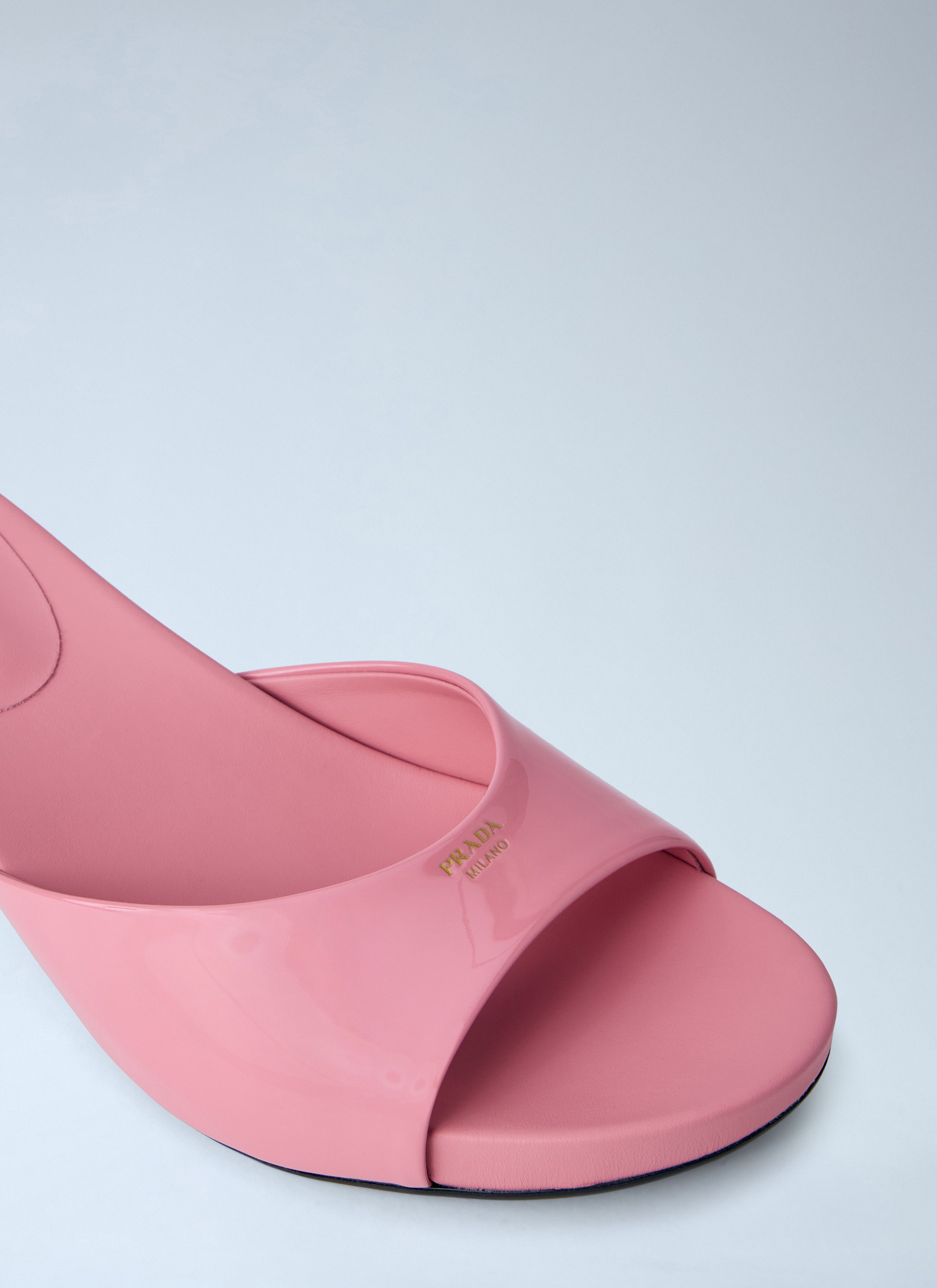 Prada Patent Leather Kitten Heel Mules Size US 8 / IT 38 - 3 Thumbnail