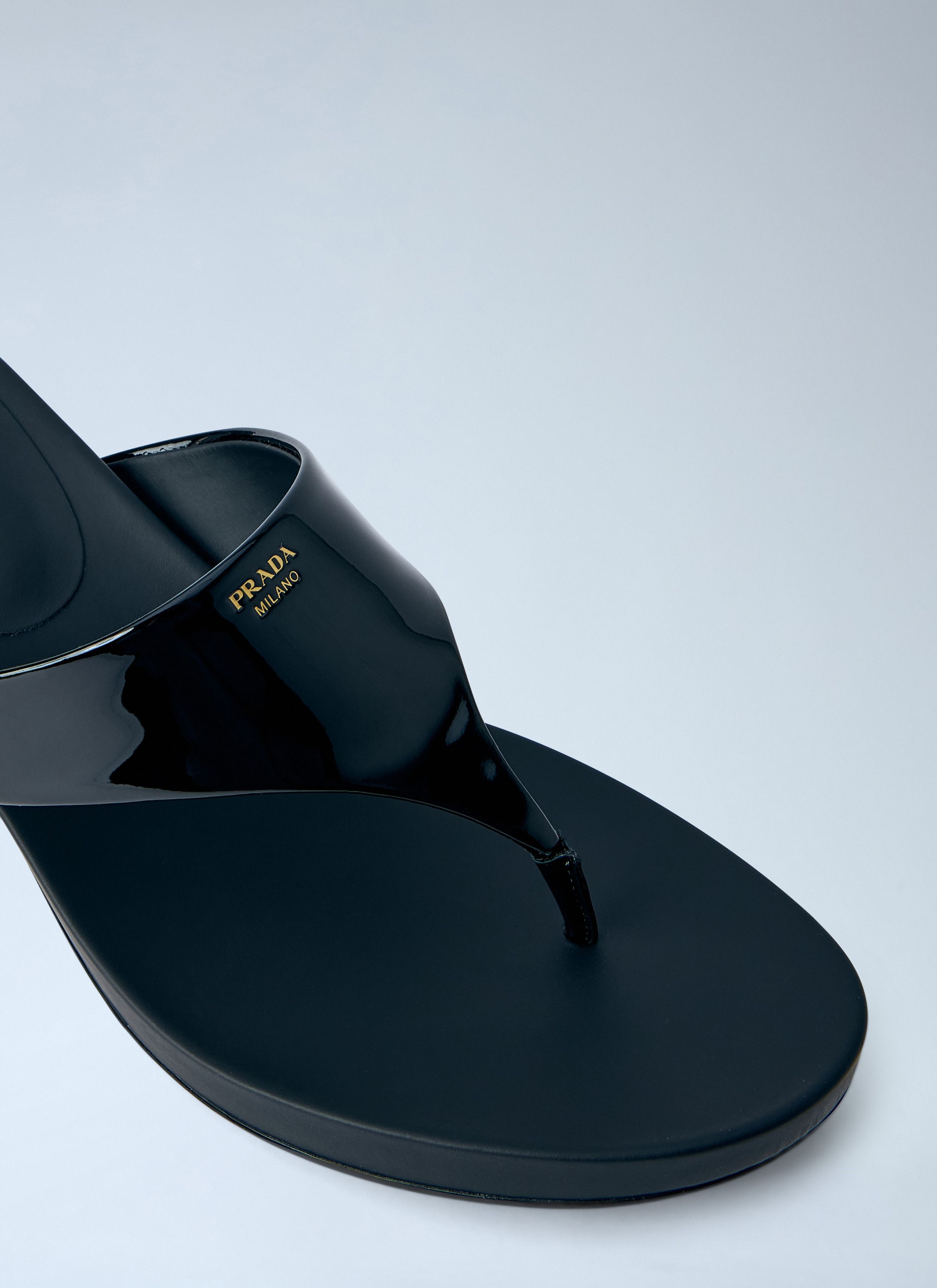 Prada Patent Leather Thong Sandals Size US 6 / IT 36 - 3 Thumbnail