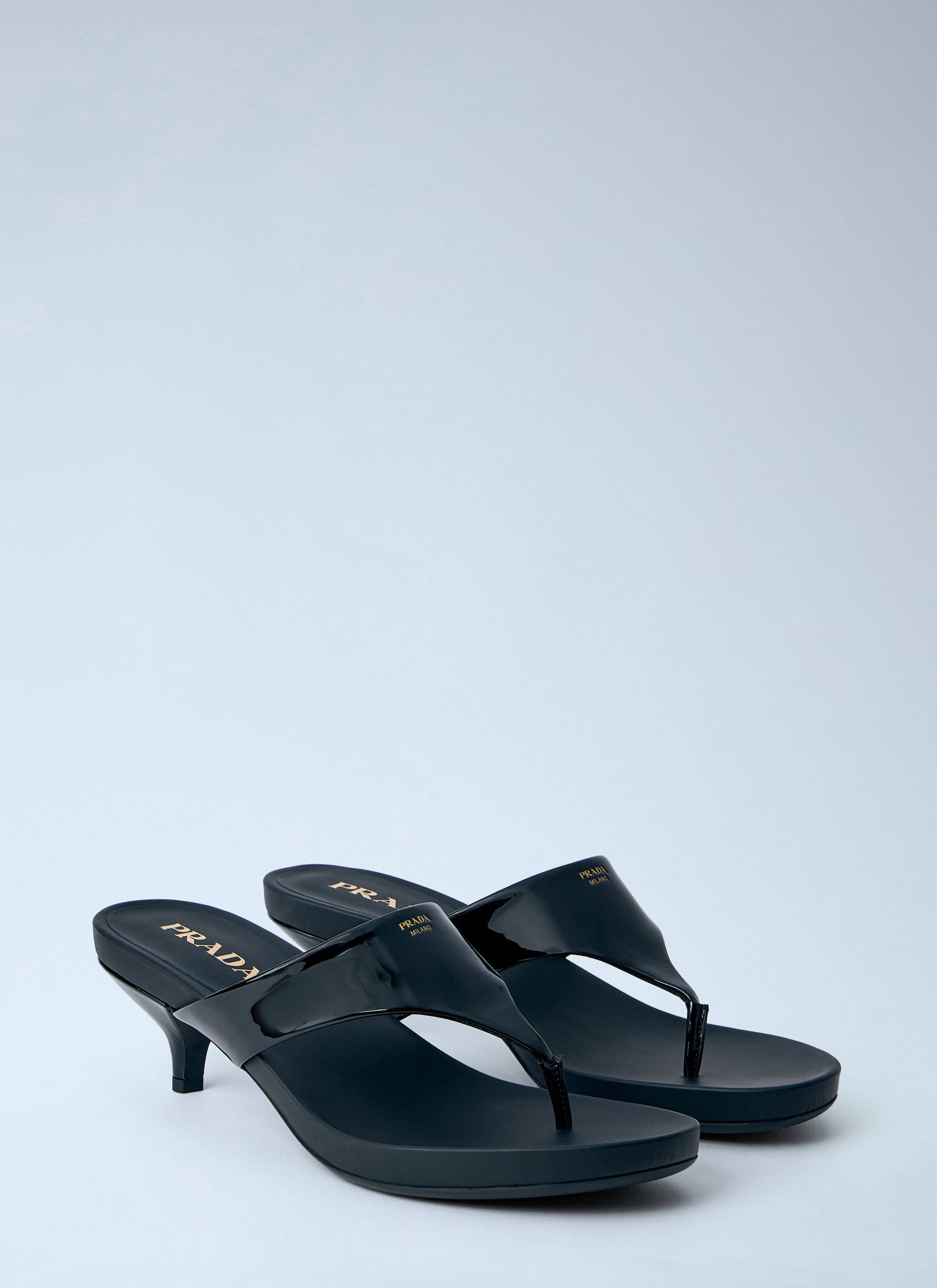 Prada Patent Leather Thong Sandals Size US 8 / IT 38 - 2 Thumbnail