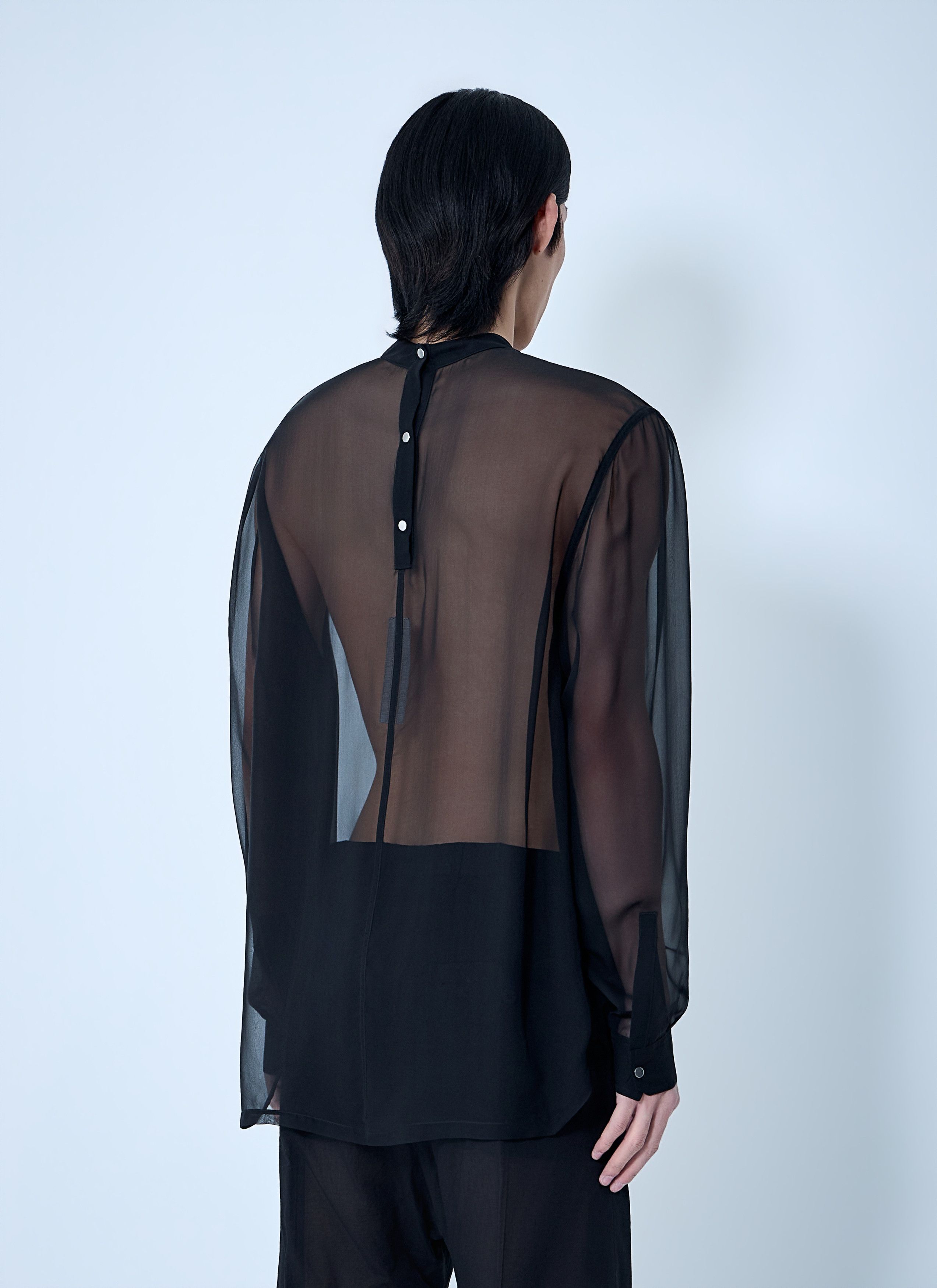 Rick Owens Sheer Panel Shirt Size US M / EU 48-50 / 2 - 4 Thumbnail