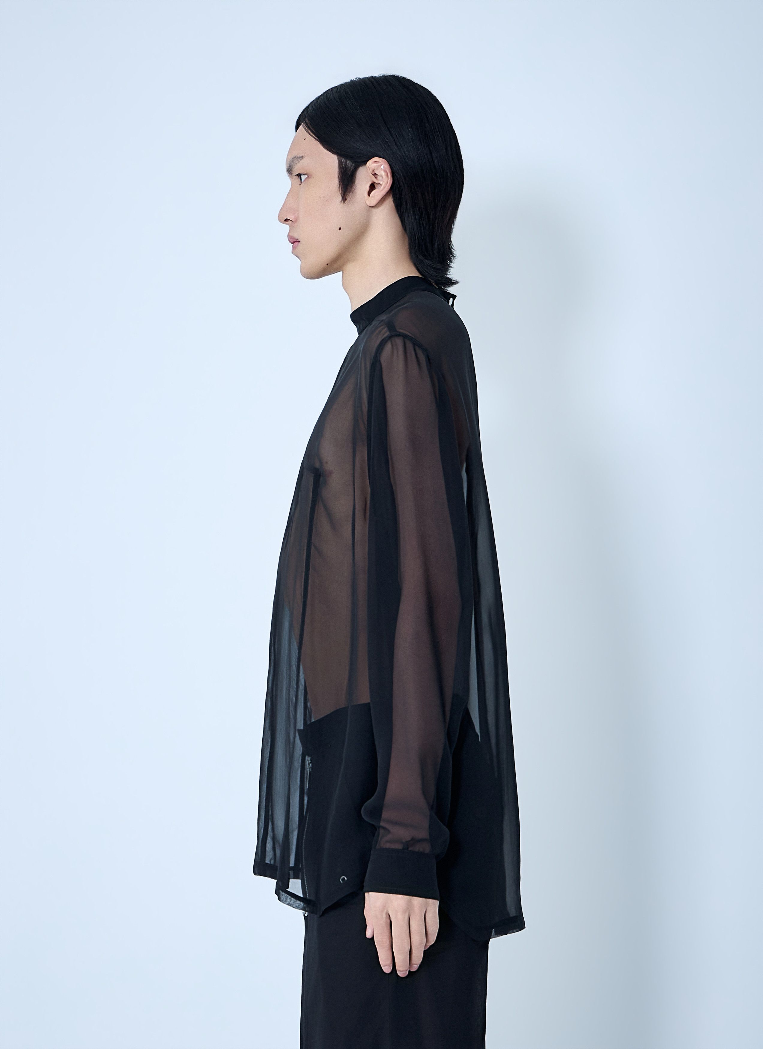 Rick Owens Sheer Panel Shirt Size US XL / EU 56 / 4 - 3 Thumbnail